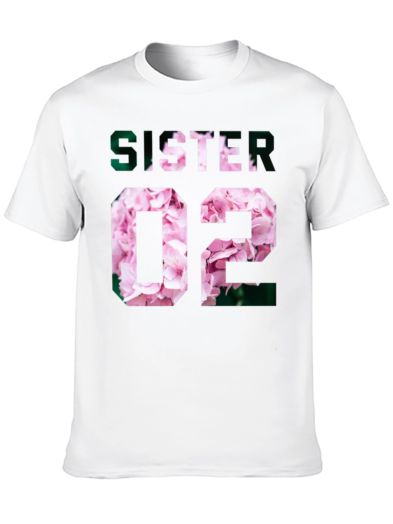 Sister Floral Graphic Tee - Black