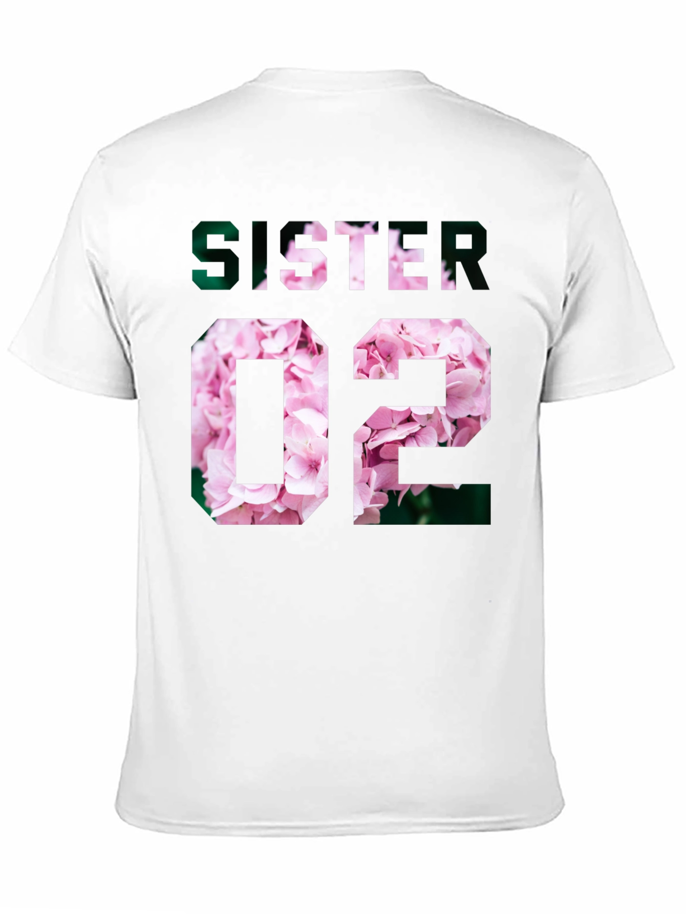Sister Floral Graphic Tee - Black