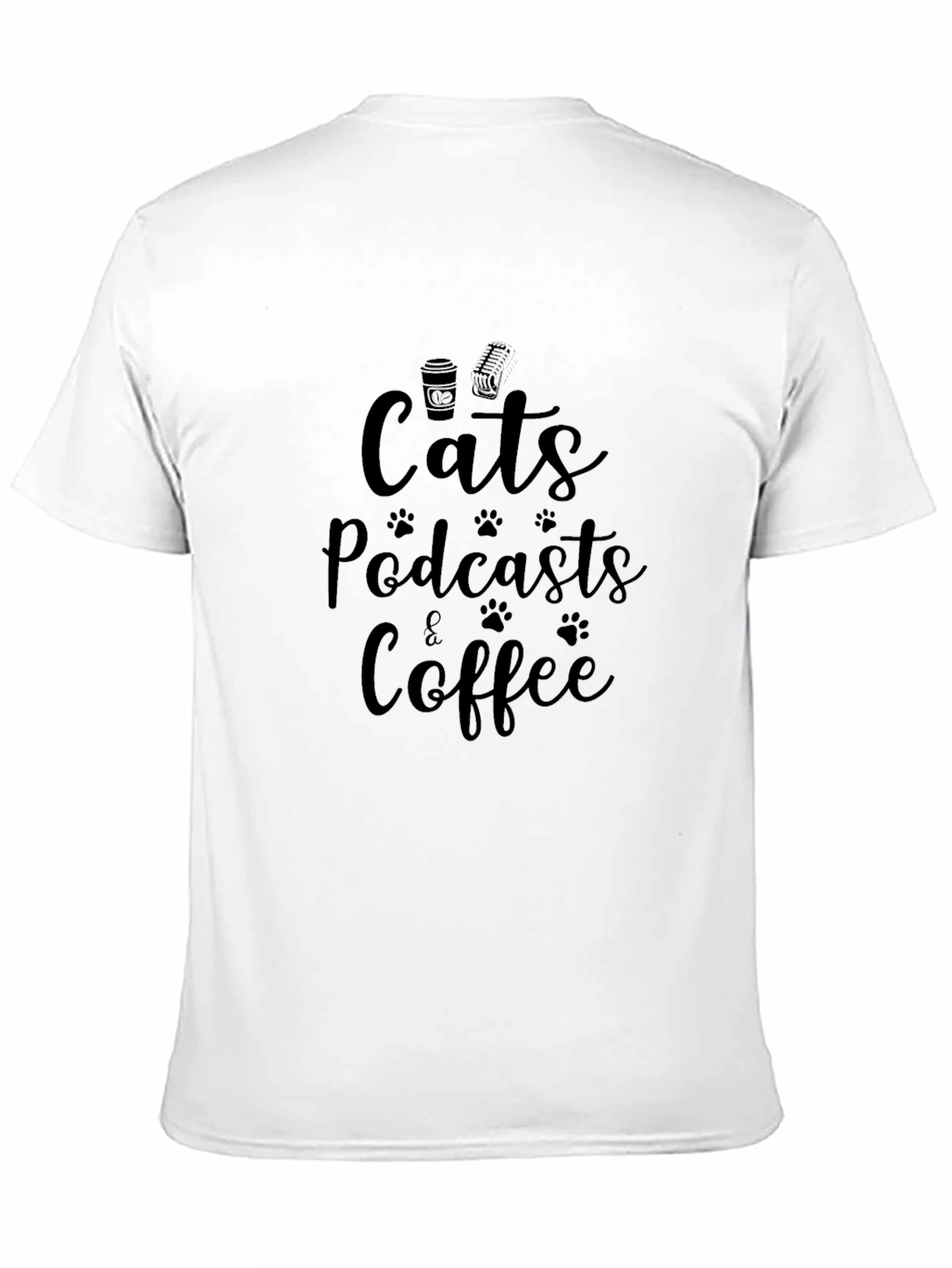 Cats Podcasts & Coffee T-Shirt
