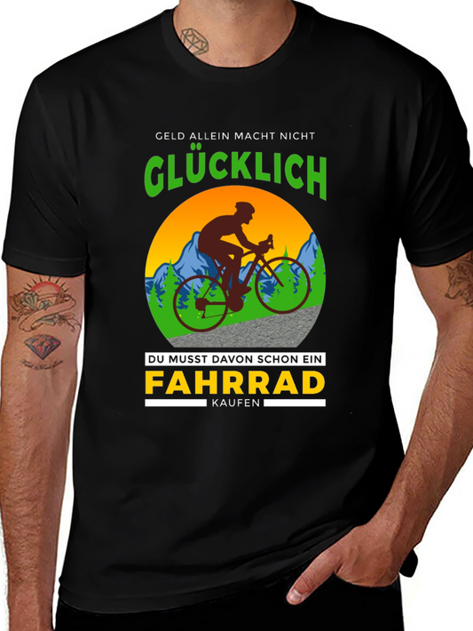 Funny Cycling T-Shirt - Geld Allein Macht Nicht Glucklich