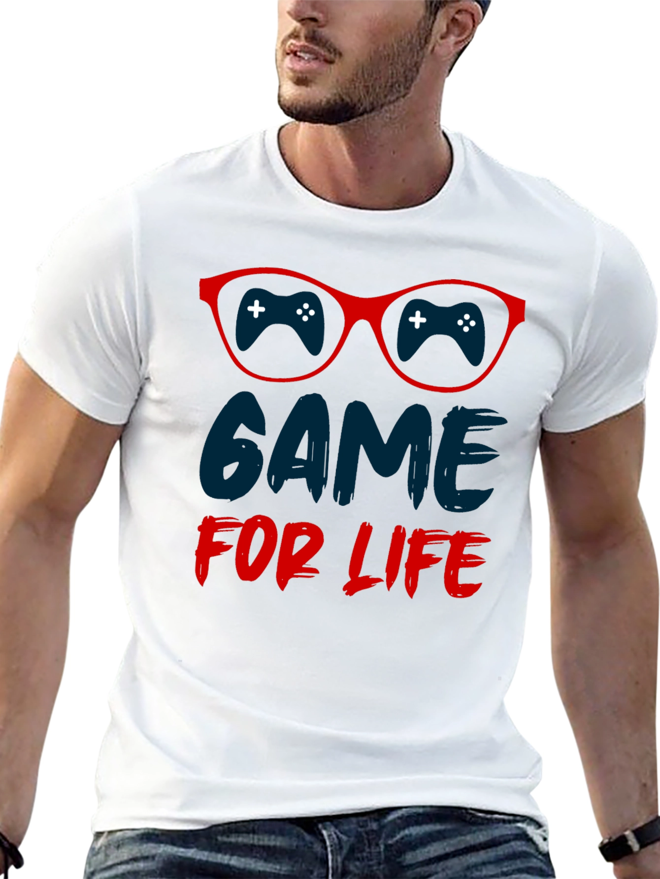 Game for Life T-Shirt - Gamer Glasses Design