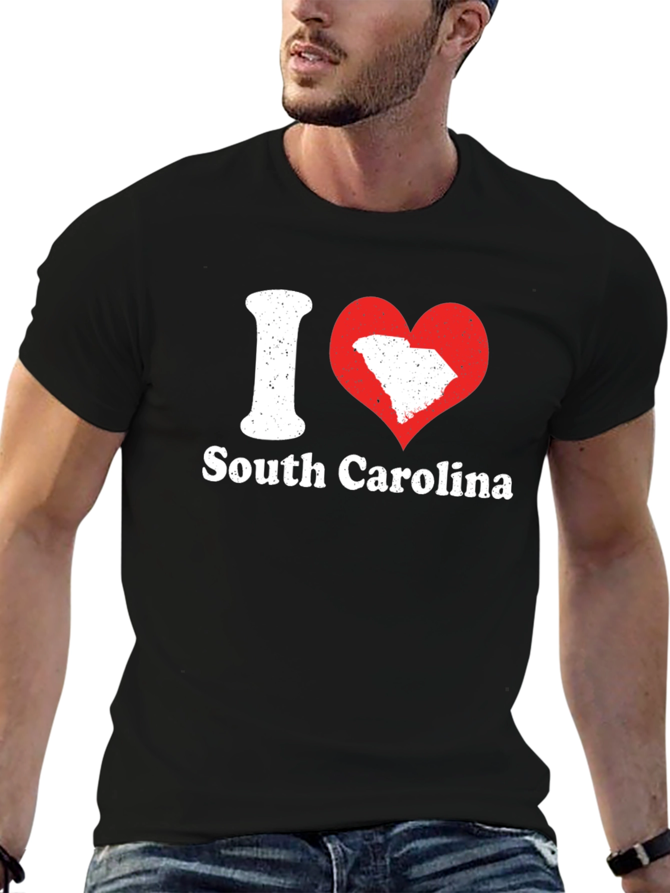 I Love South Carolina T-Shirt - Black