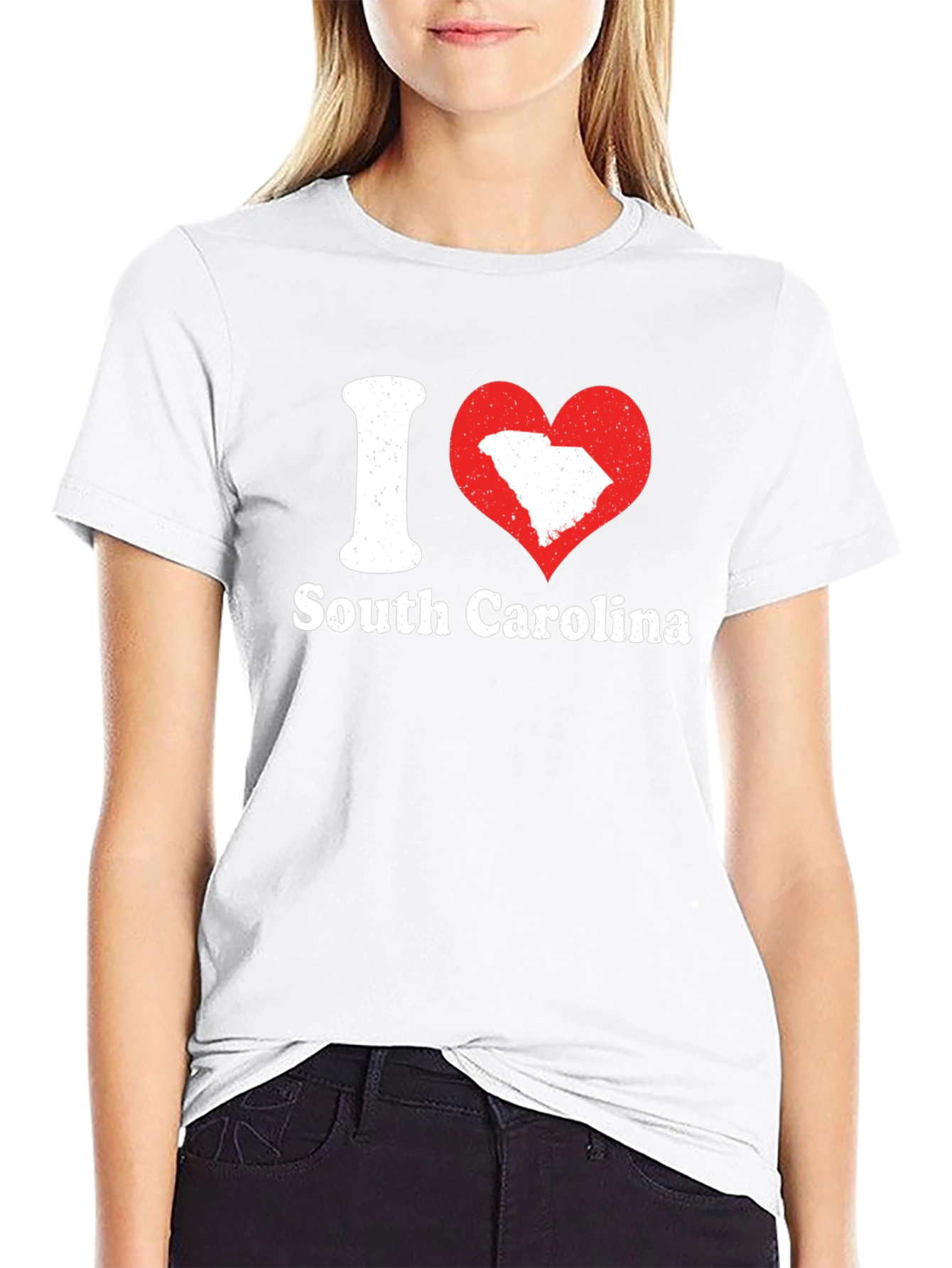 I Love South Carolina T-Shirt - Black