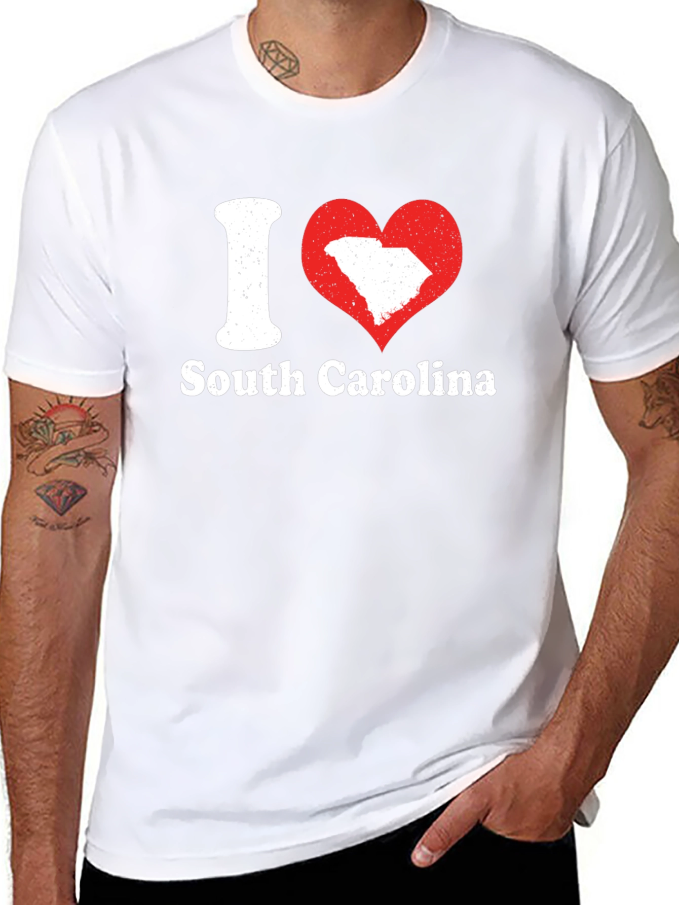 I Love South Carolina T-Shirt - Black