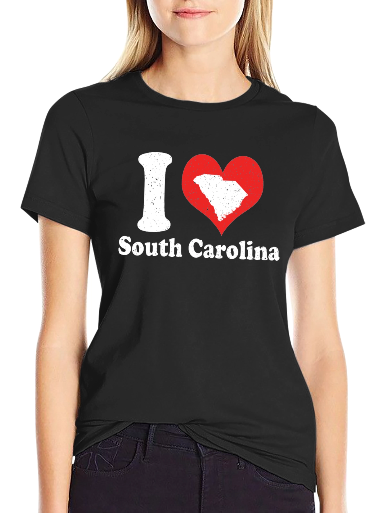 I Love South Carolina T-Shirt - Black
