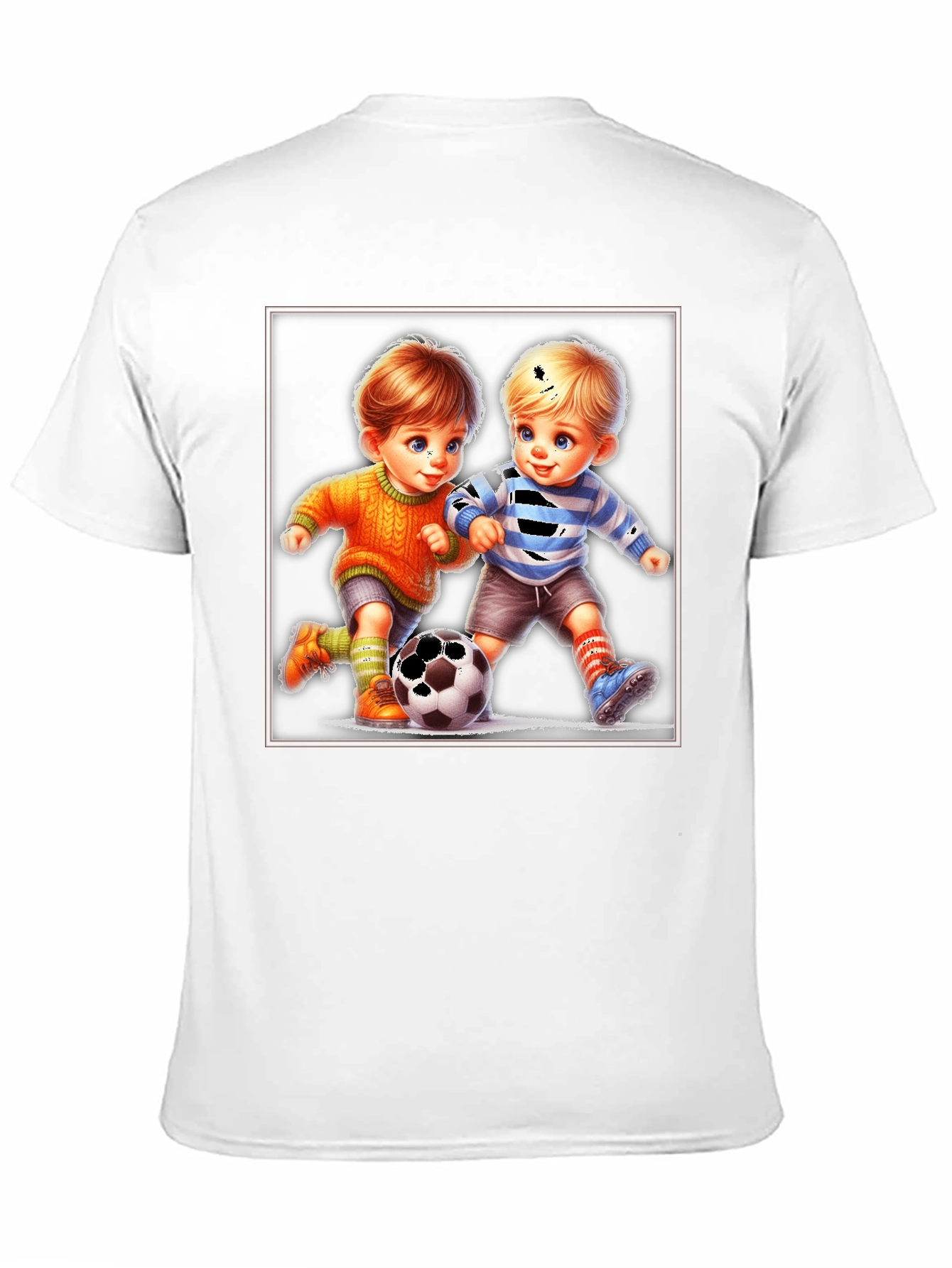 Cute Cartoon Toddlers Soccer T-Shirt