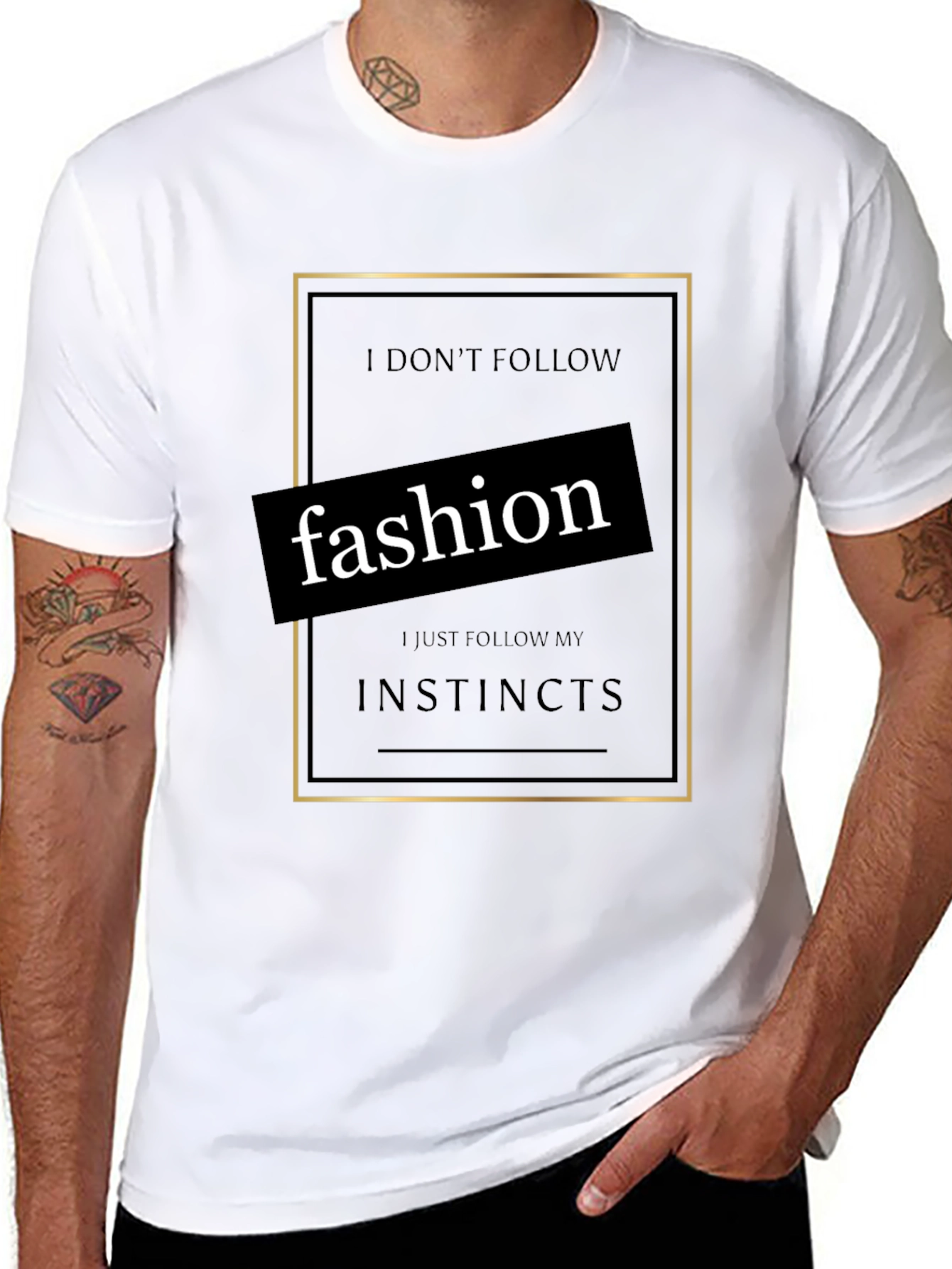 Fashion Rebel Graphic Tee - Black