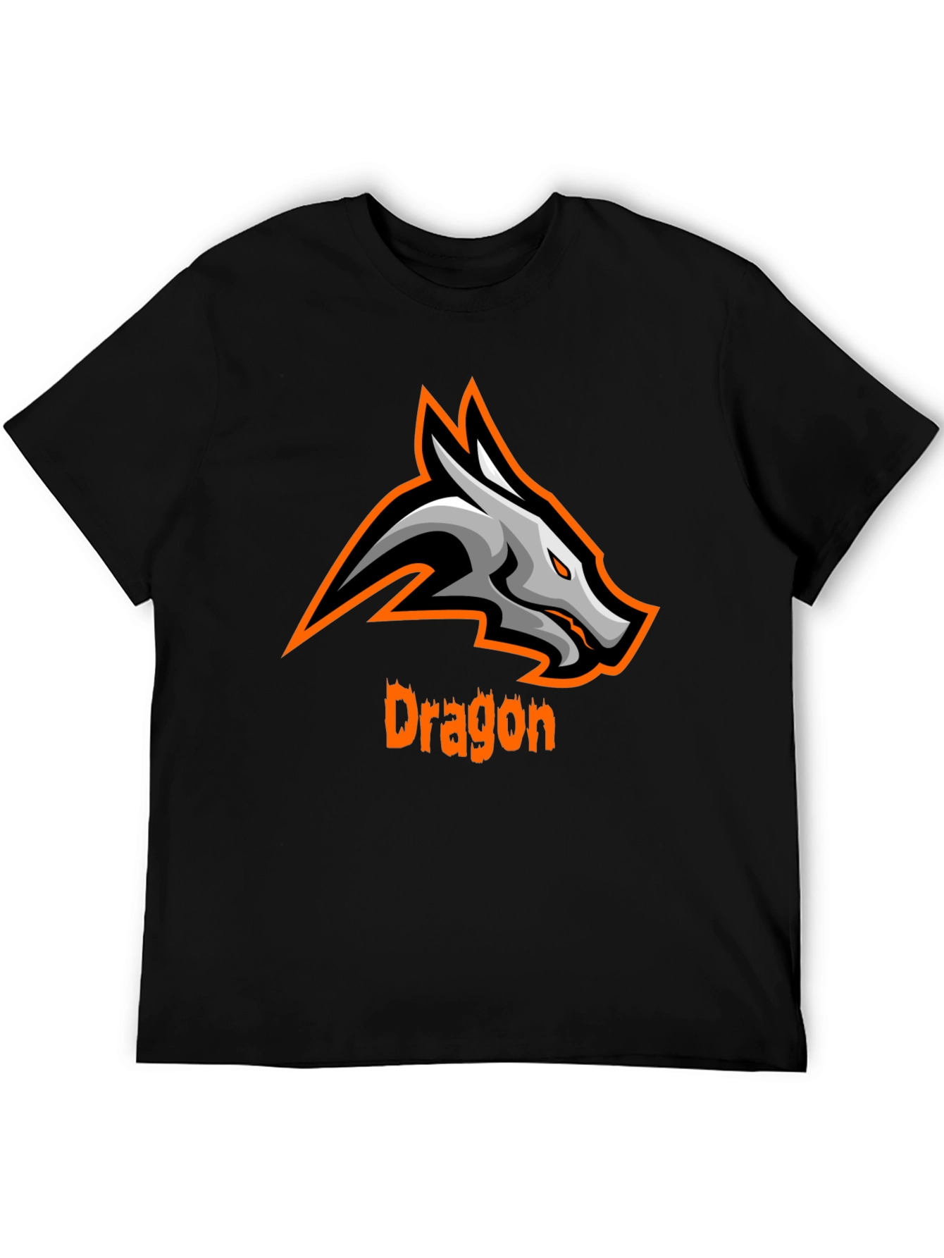 Dragon Graphic Tee - Black Casual T-Shirt