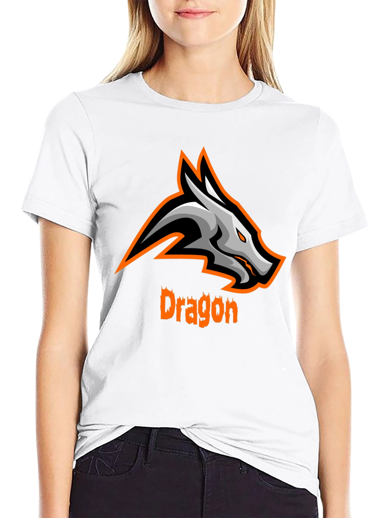 Dragon Graphic Tee - Black Casual T-Shirt