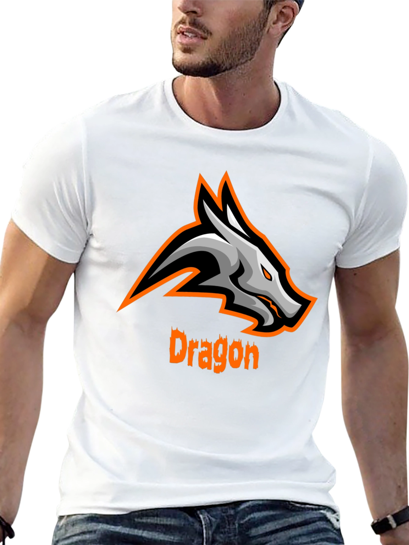 Dragon Graphic Tee - Black Casual T-Shirt