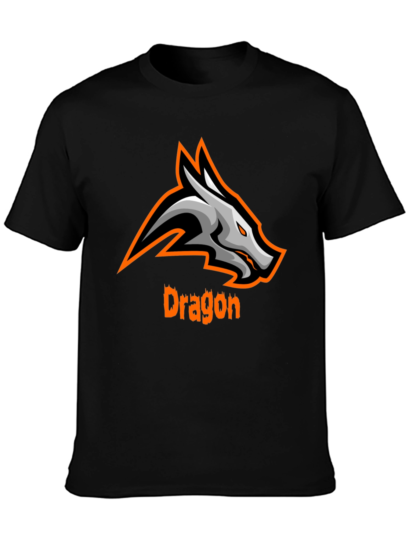 Dragon Graphic Tee - Black Casual T-Shirt