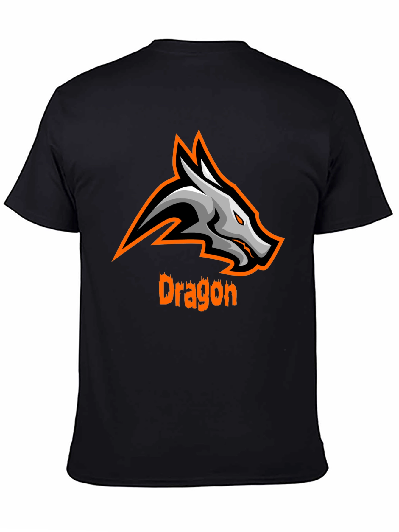 Dragon Graphic Tee - Black Casual T-Shirt