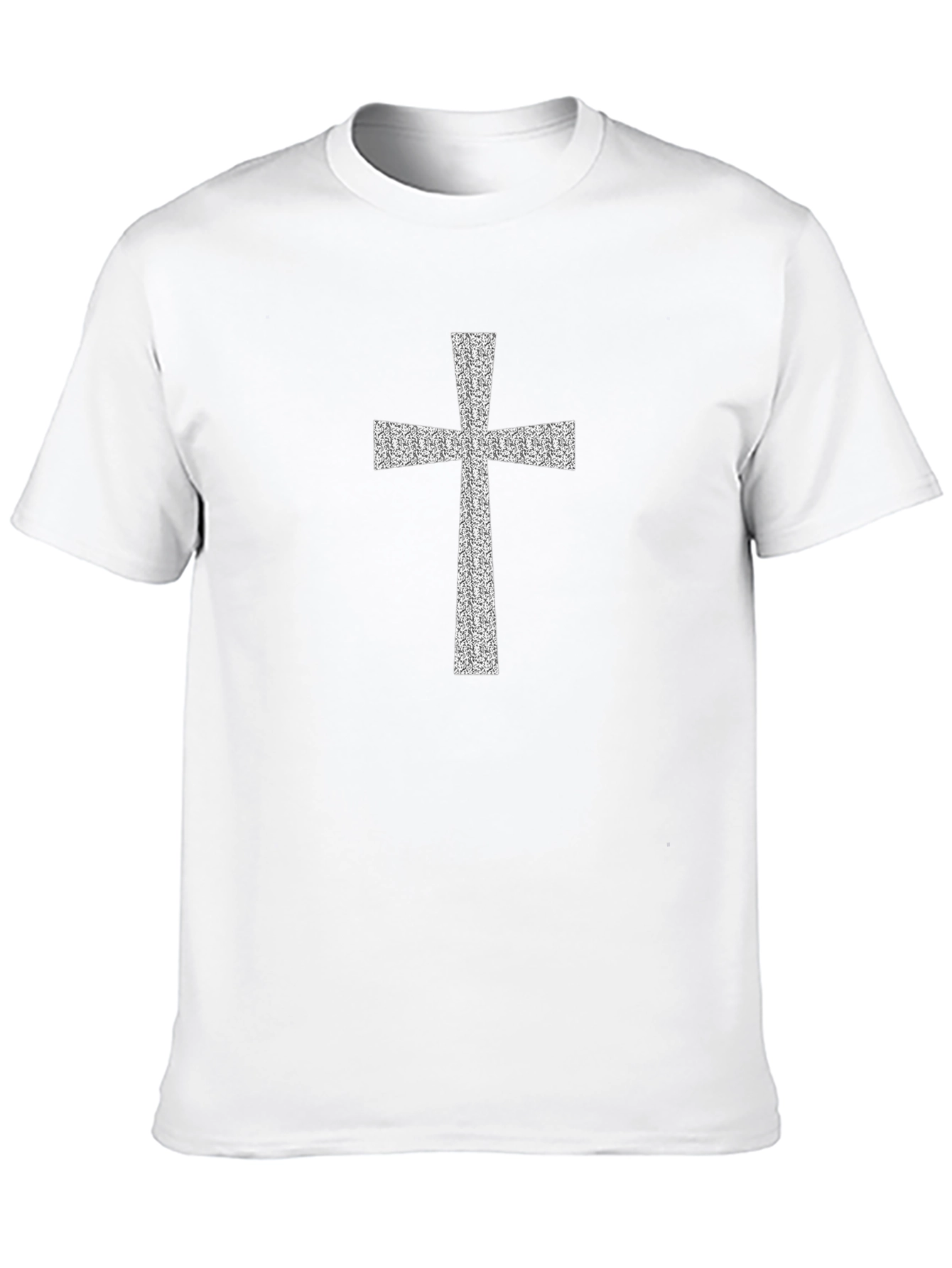 Mens Black Christian Cross T-Shirt