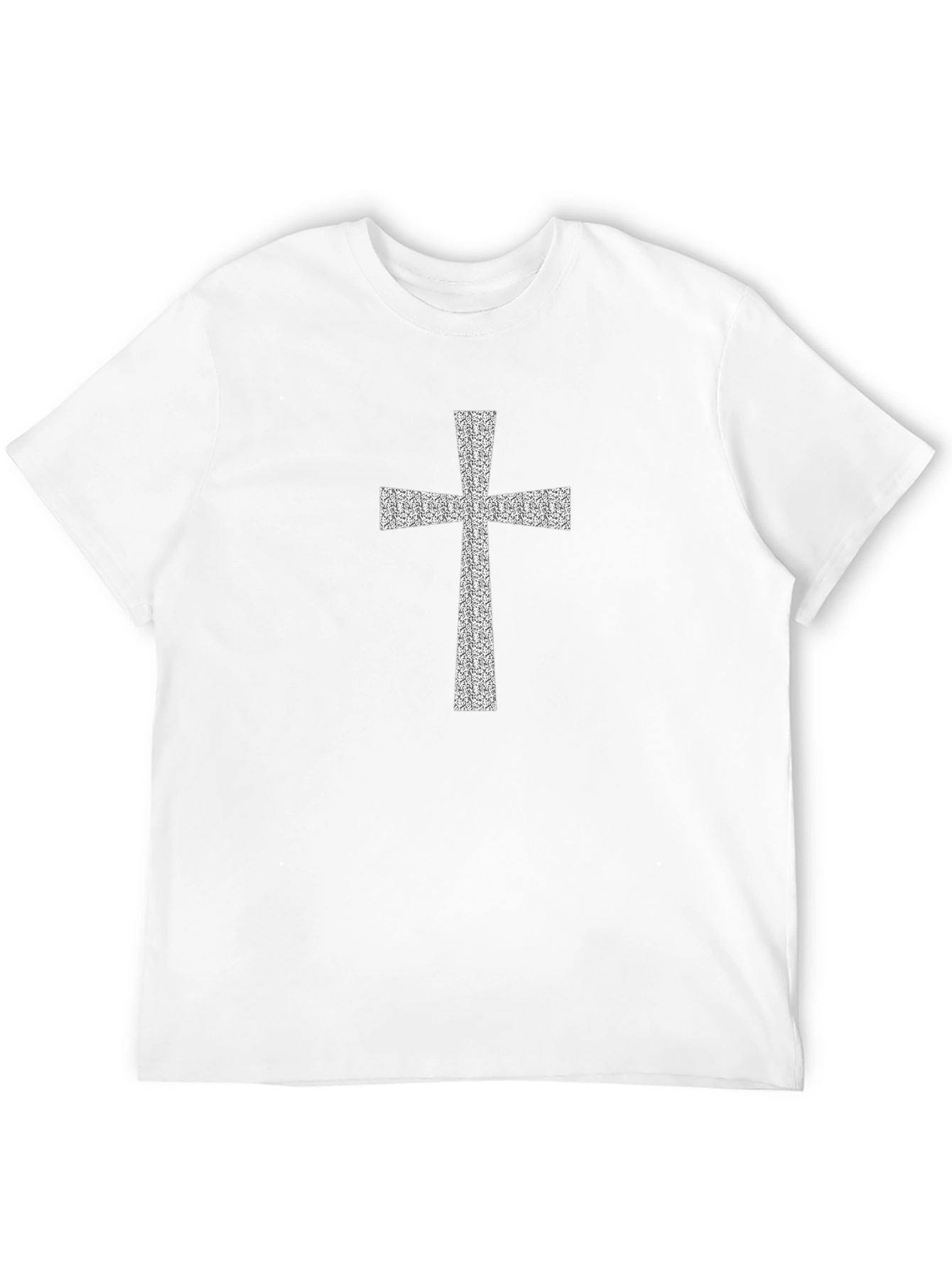 Mens Black Christian Cross T-Shirt