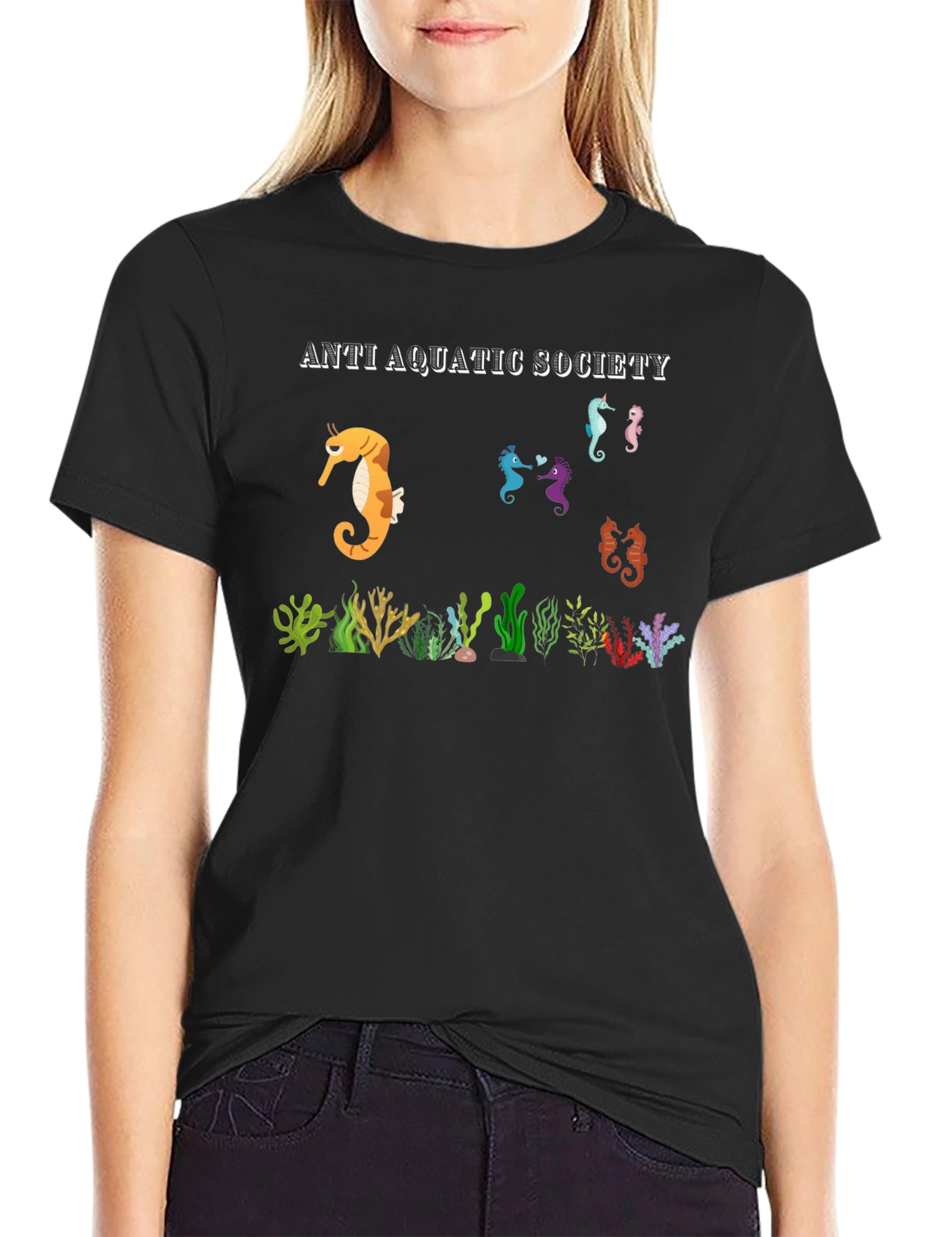 Anti Aquatic Society Seahorse T-Shirt