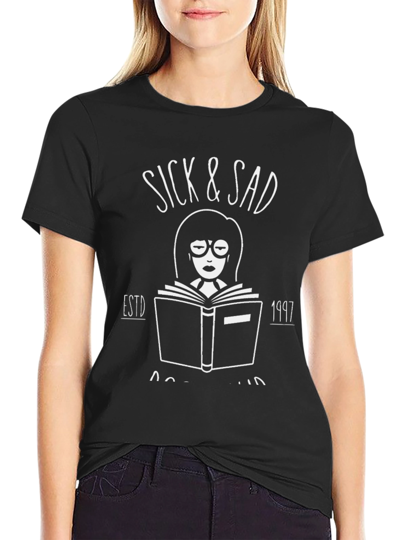 Sick & Sad Daria Est. 1997 Black T-Shirt