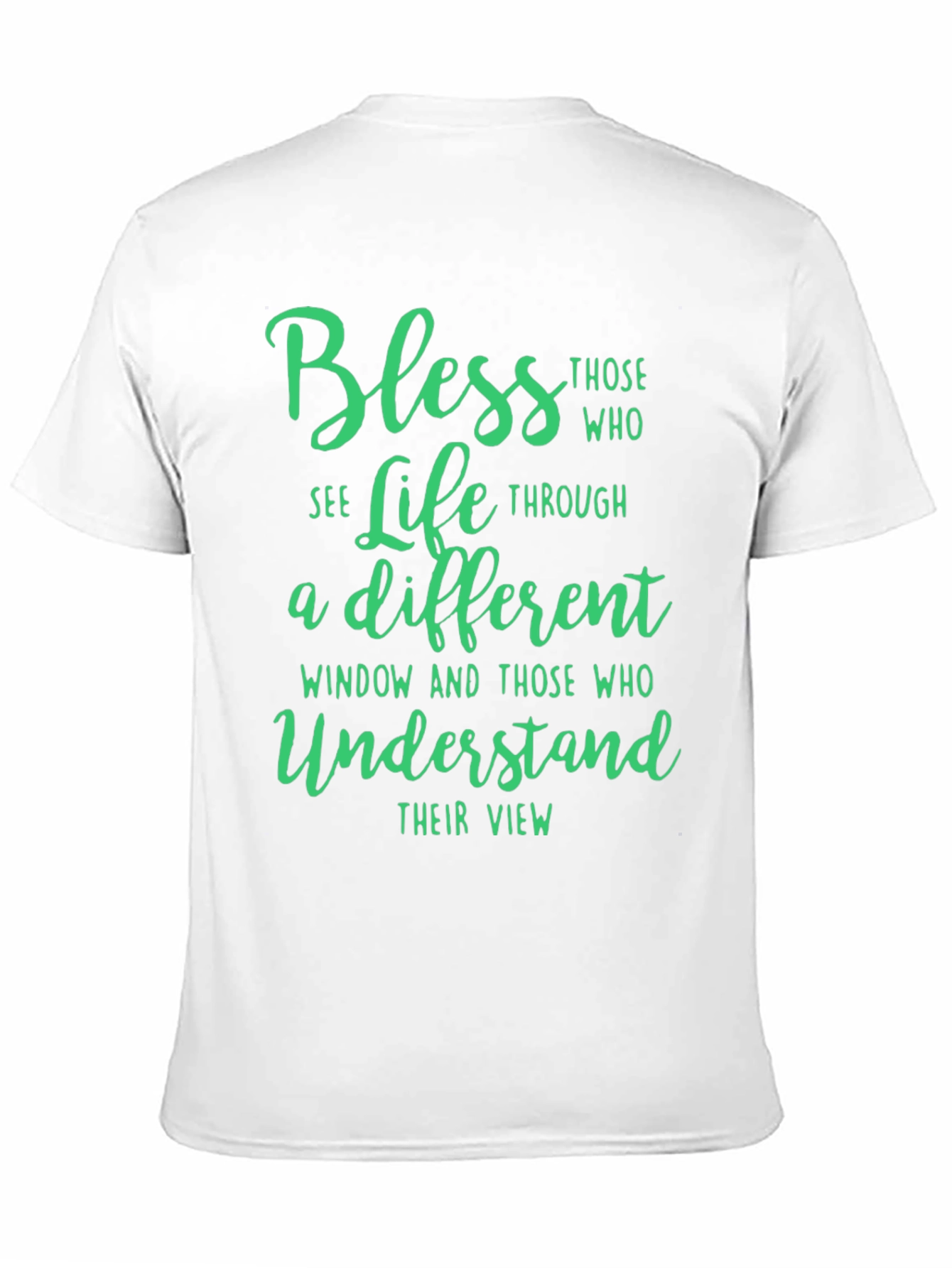 Bless Life Through a Different Window Black T-Shirt
