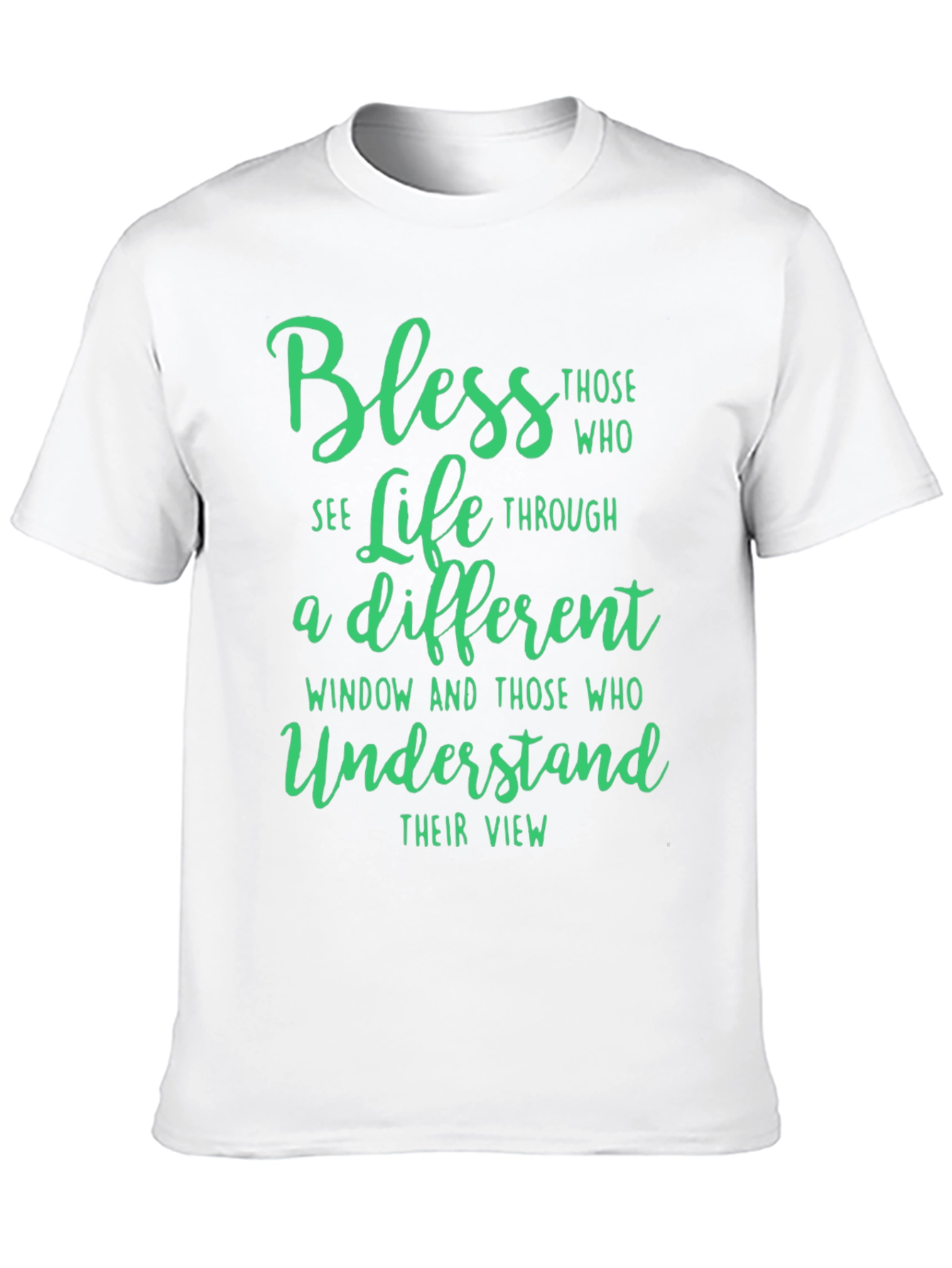 Bless Life Through a Different Window Black T-Shirt