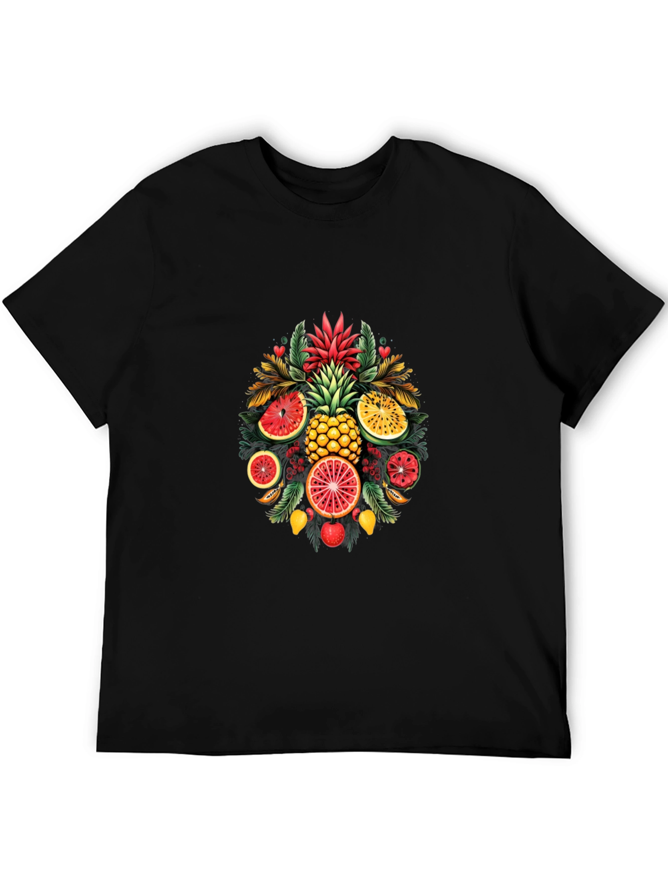 Tropical Fruit Medley Graphic T-Shirt - Summer Style