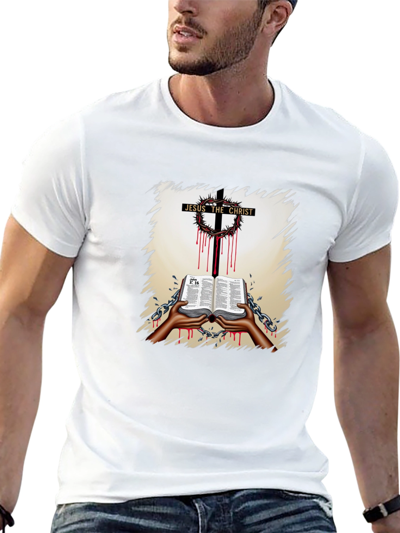 Jesus Christ Cross Graphic T-Shirt