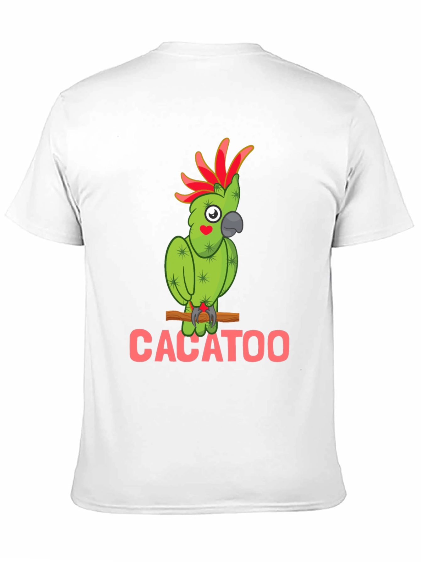 Cacatoo Cactus Parrot Graphic Tee - Fun Animal T-Shirt