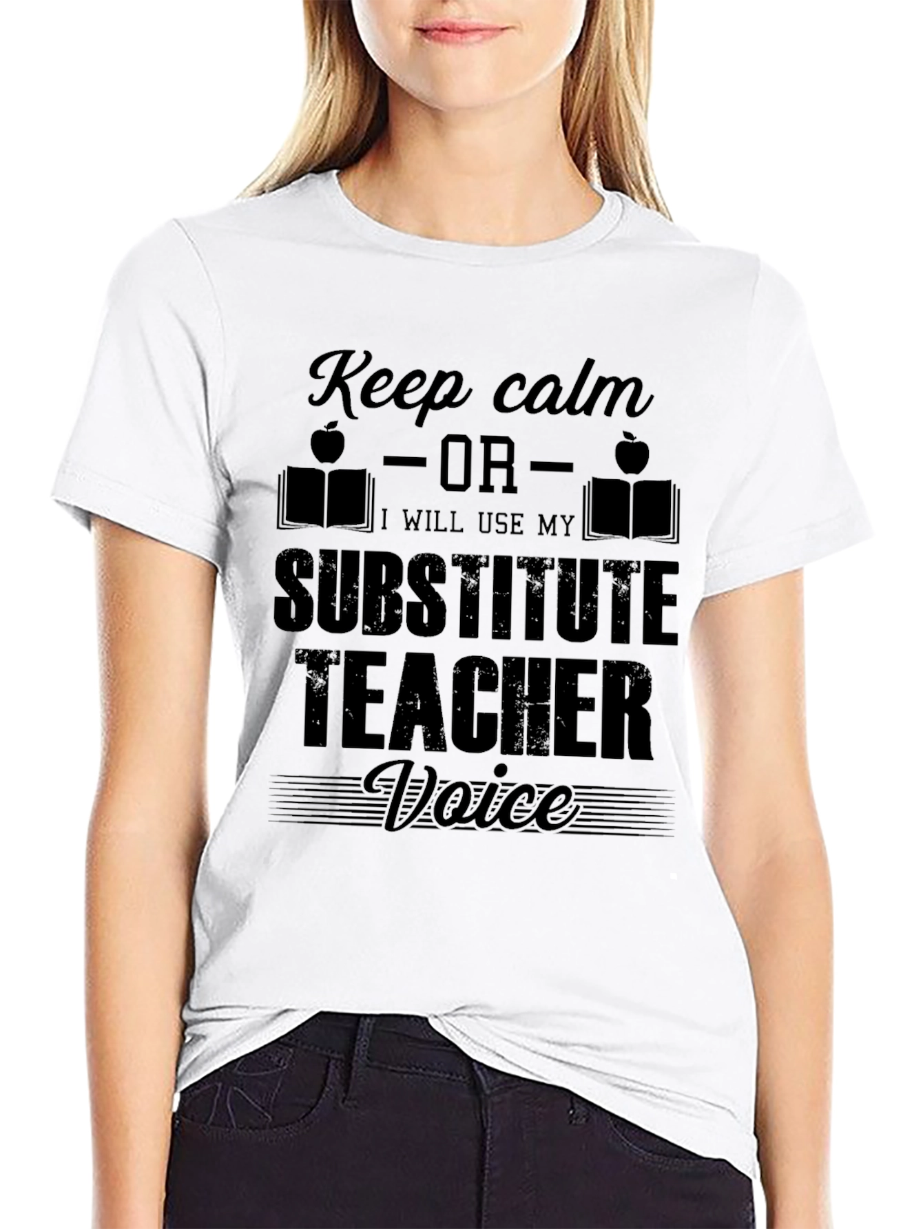 Keep Calm Substitute Teacher T-Shirt Funny Gift