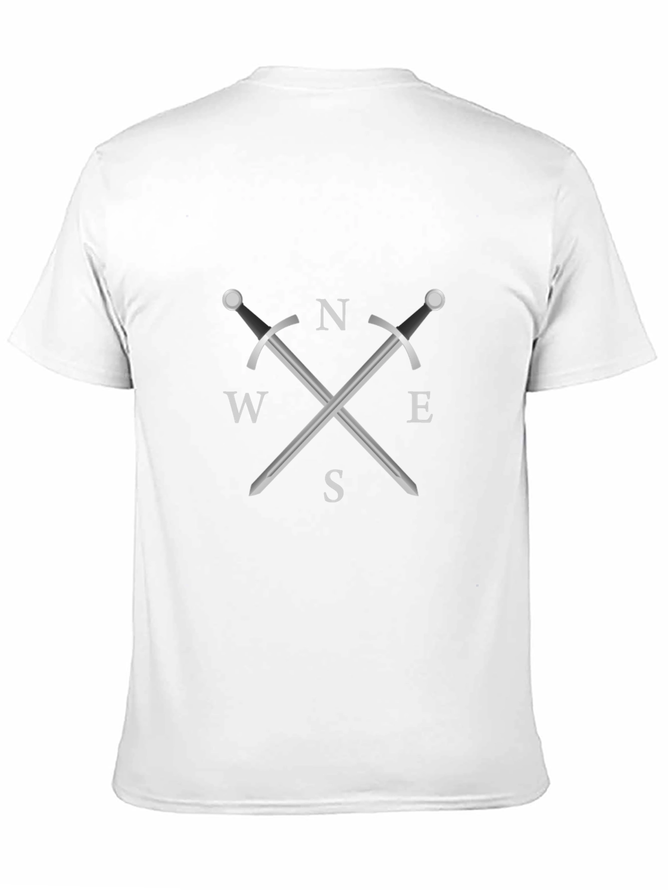Compass Swords Black T-Shirt - Adventure Awaits!