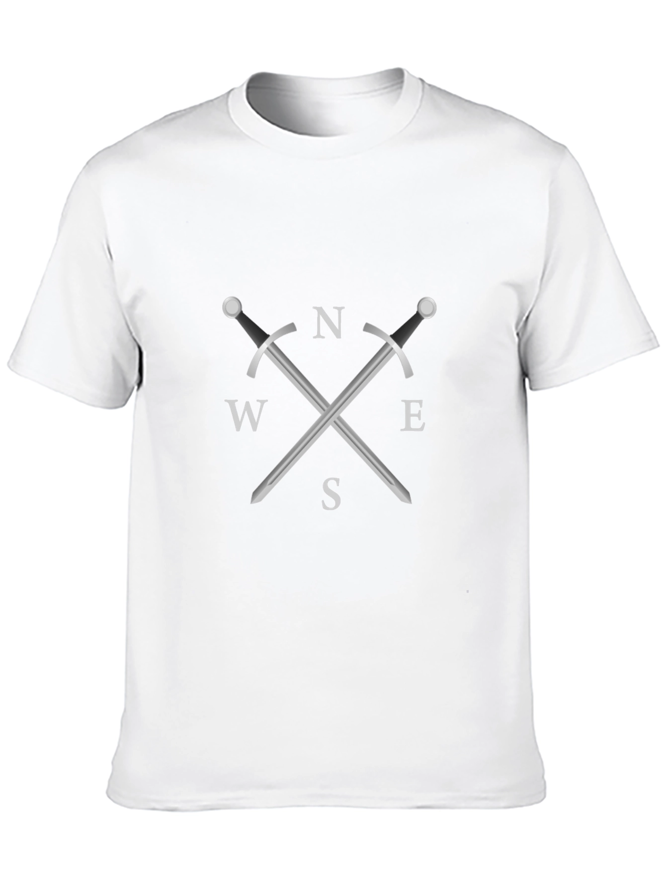 Compass Swords Black T-Shirt - Adventure Awaits!