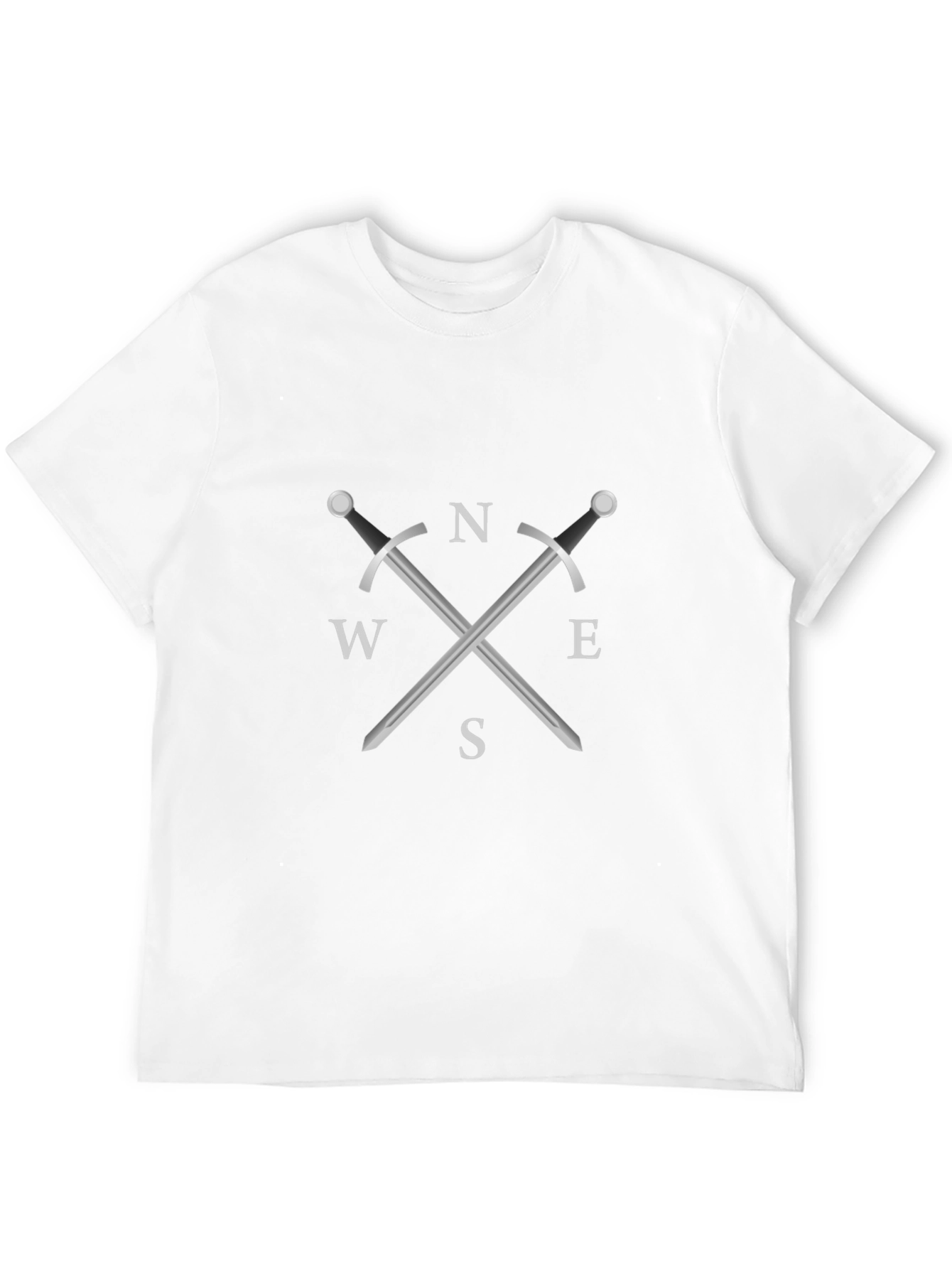 Compass Swords Black T-Shirt - Adventure Awaits!