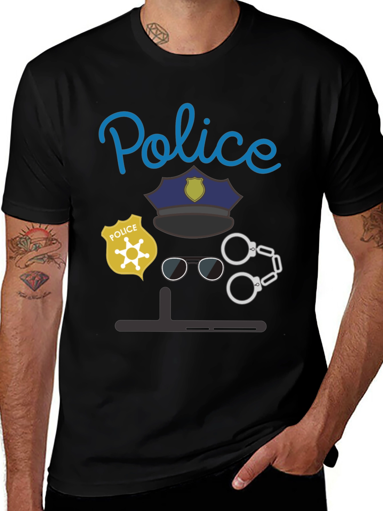 Police Costume T-Shirt - Funny Halloween Tee