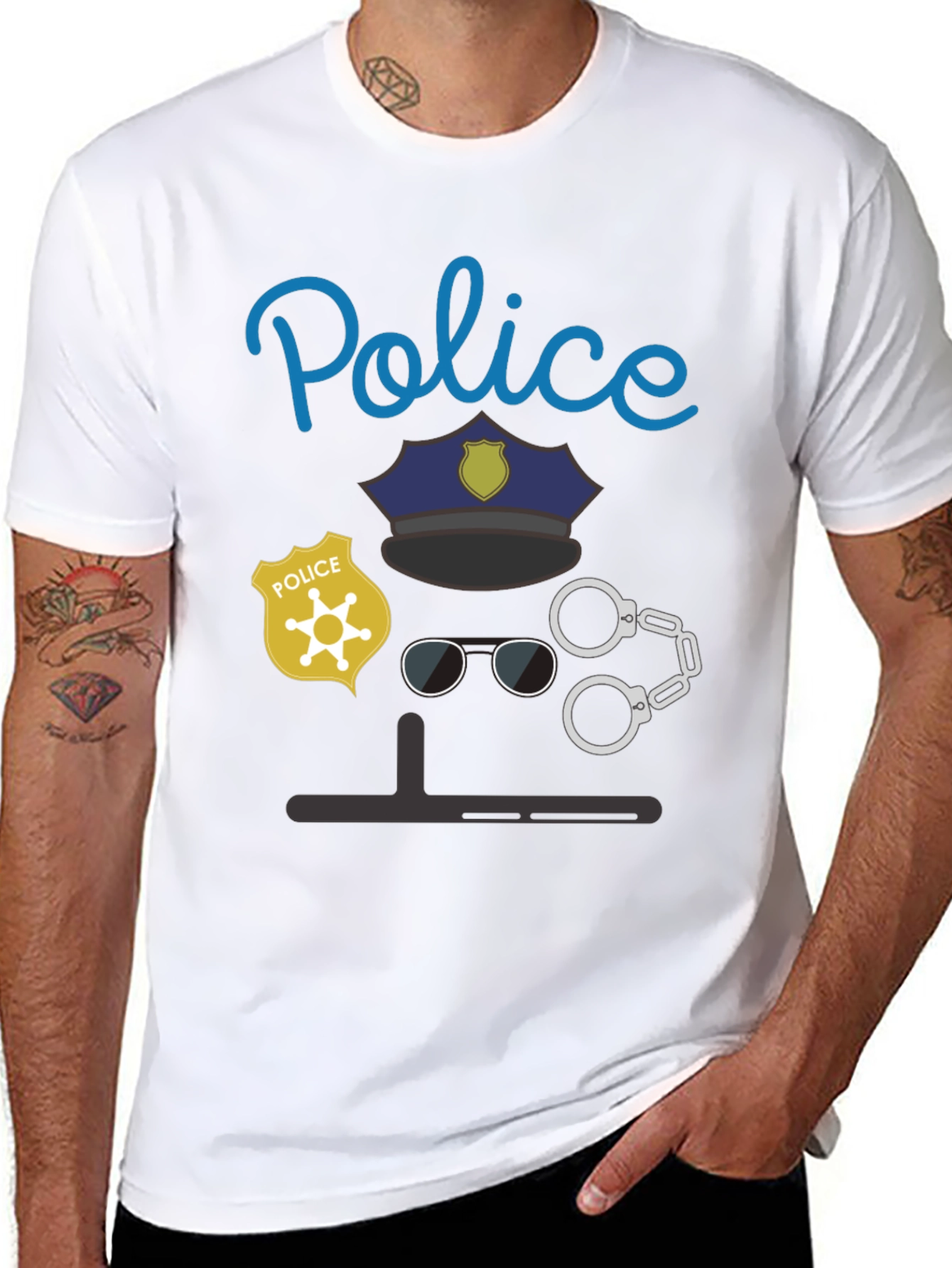 Police Costume T-Shirt - Funny Halloween Tee