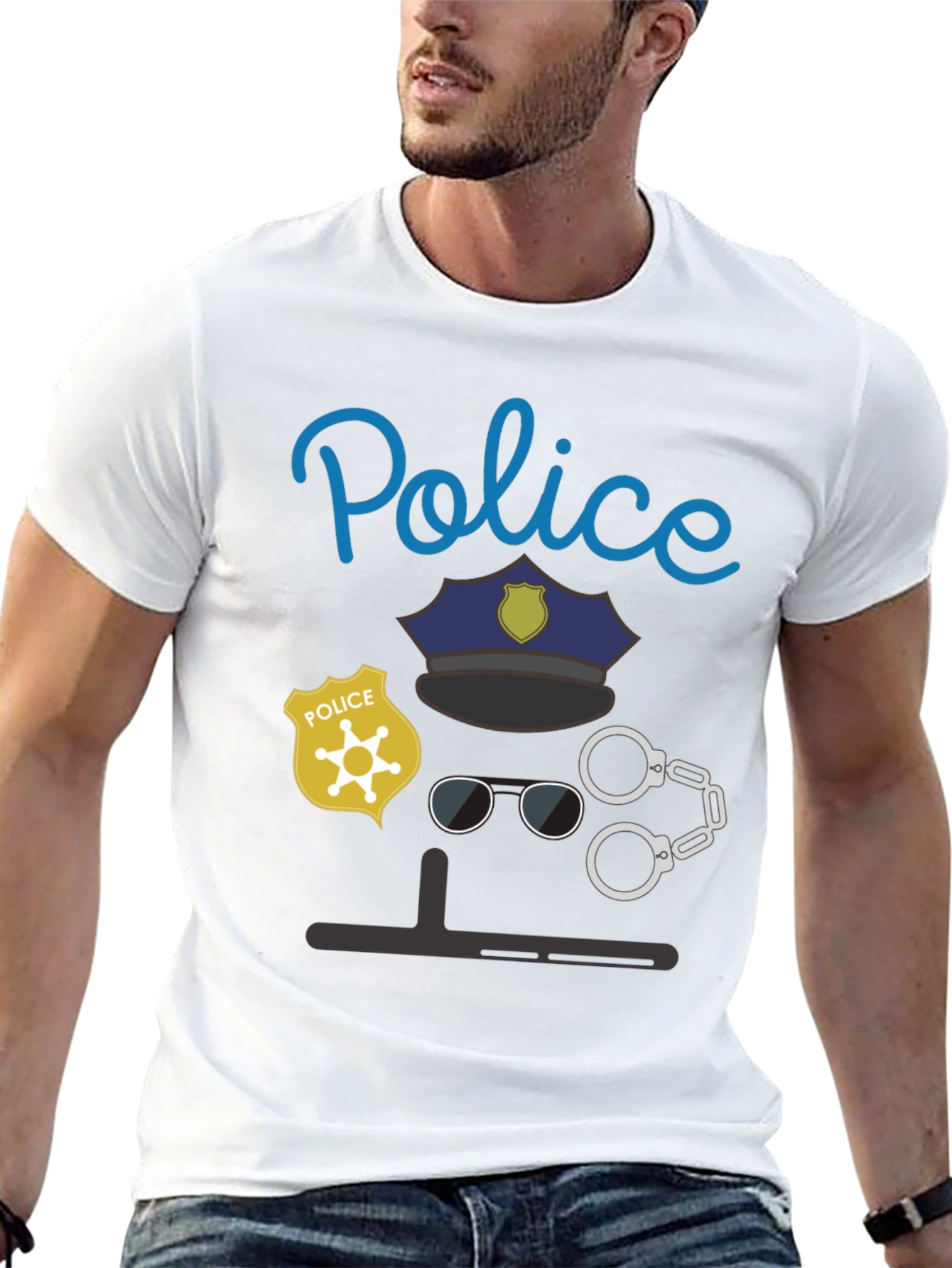 Police Costume T-Shirt - Funny Halloween Tee