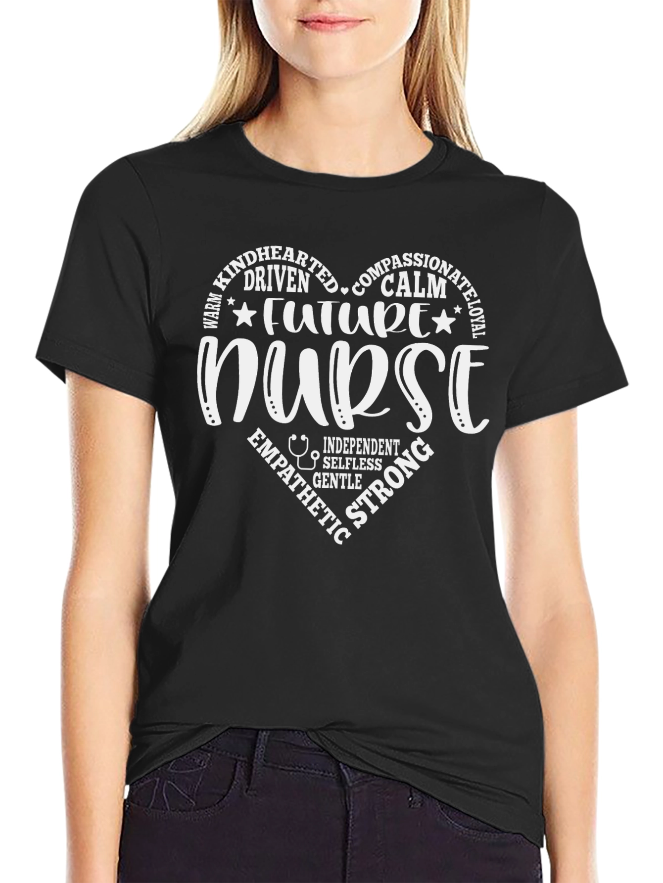 Future Nurse Heart Graphic Tee - Comfort Fit