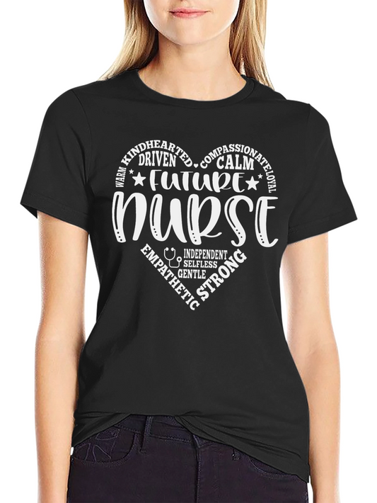 Future Nurse Heart Graphic Tee - Comfort Fit