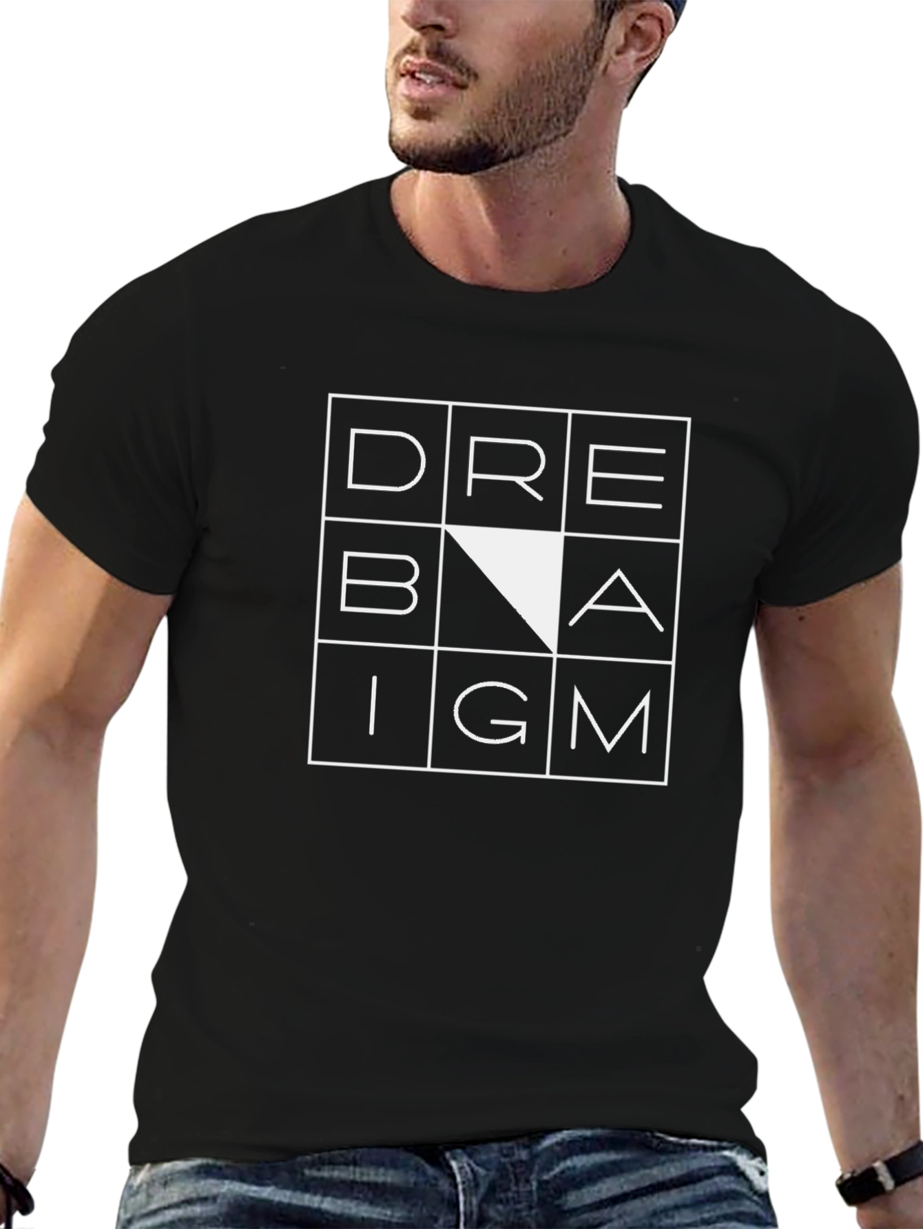 Dream Big Mens Black Graphic T-Shirt
