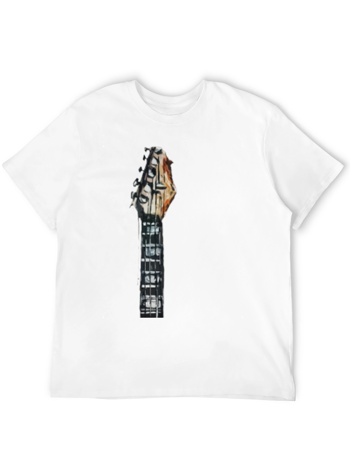 Guitar Neck Graphic Tee - Modern Black T-Shirt