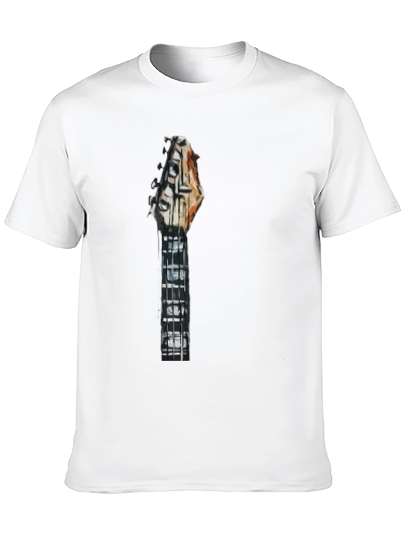 Guitar Neck Graphic Tee - Modern Black T-Shirt
