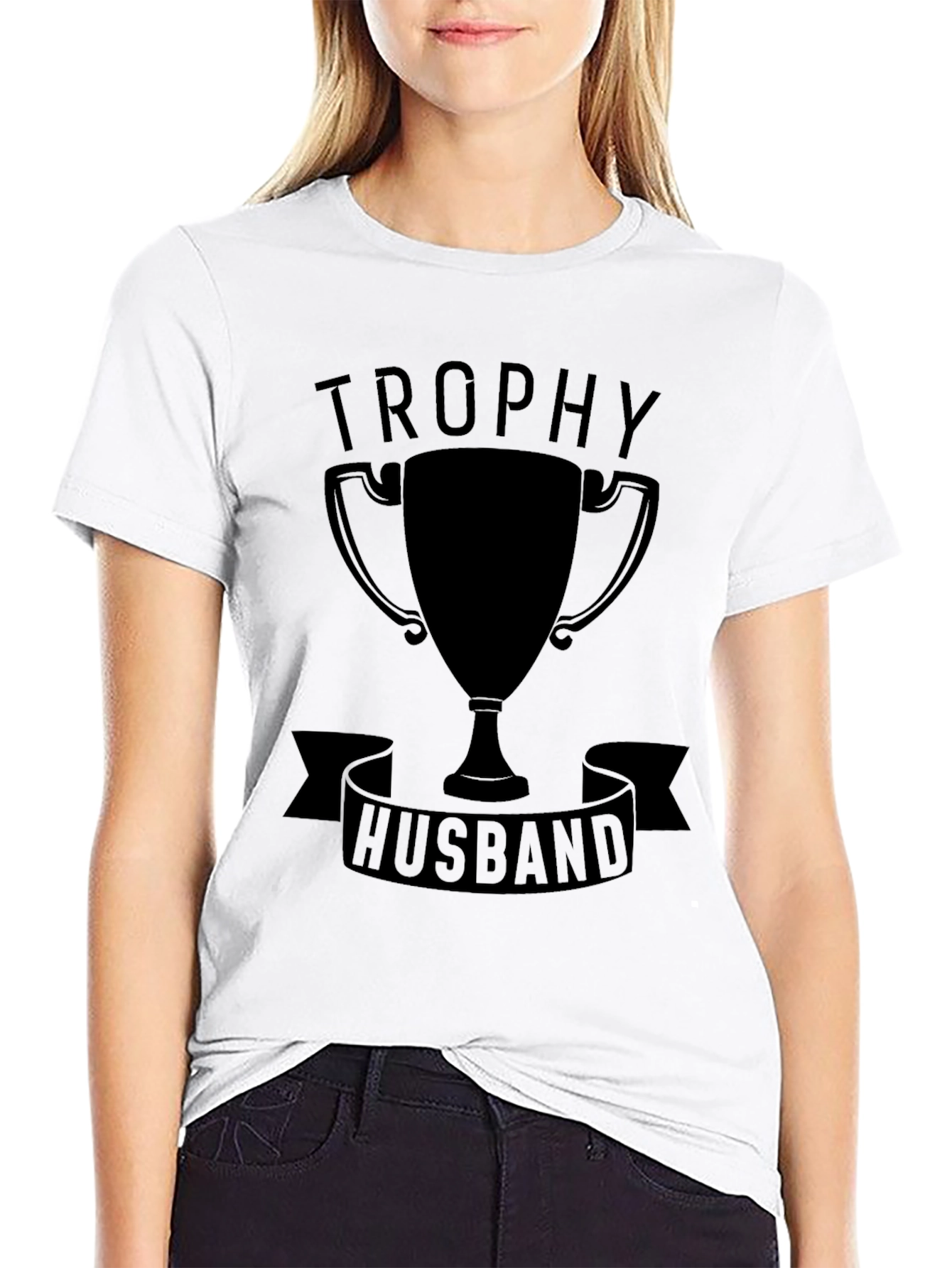 Trophy Husband Graphic Tee - Black Casual Shirt