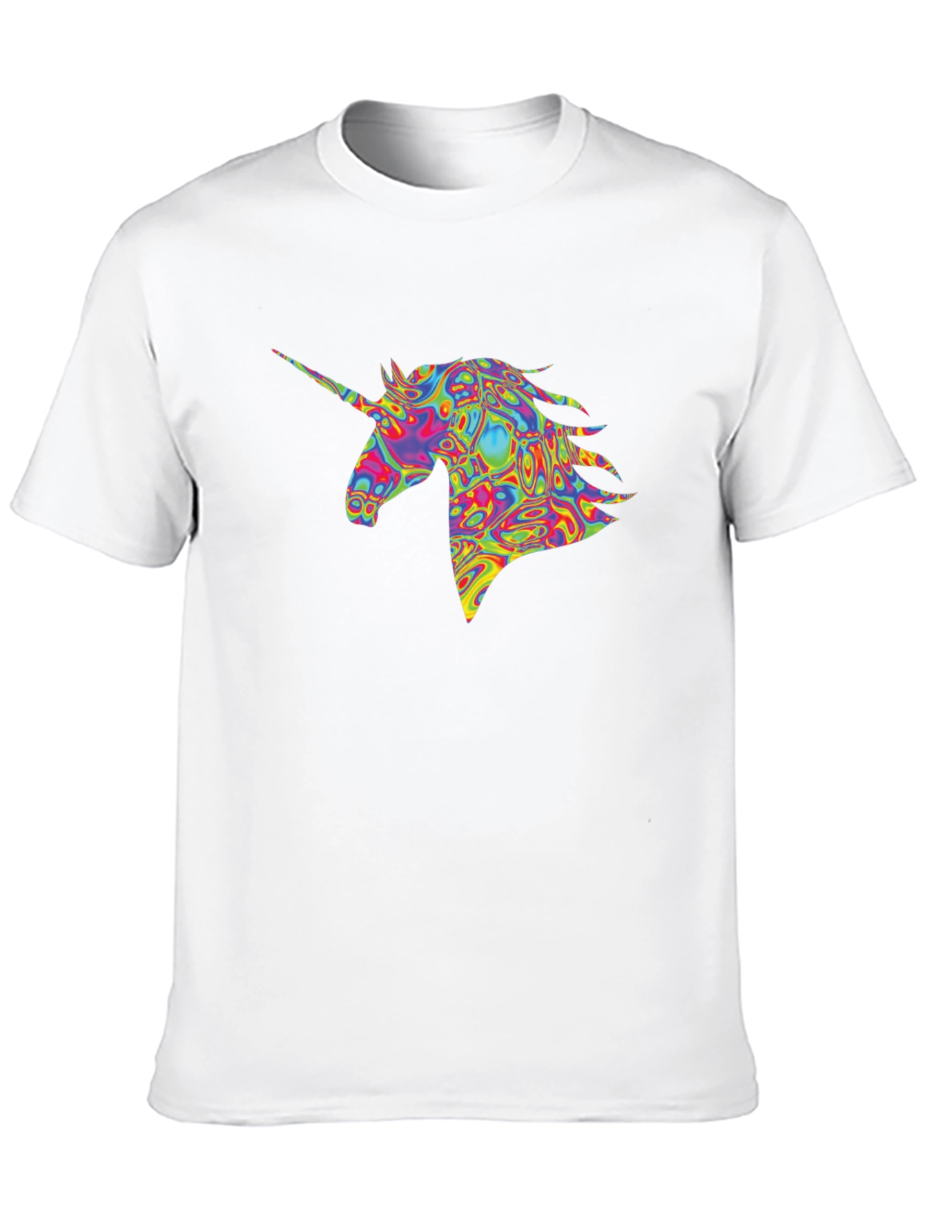 Psychedelic Unicorn Graphic Tee - Black