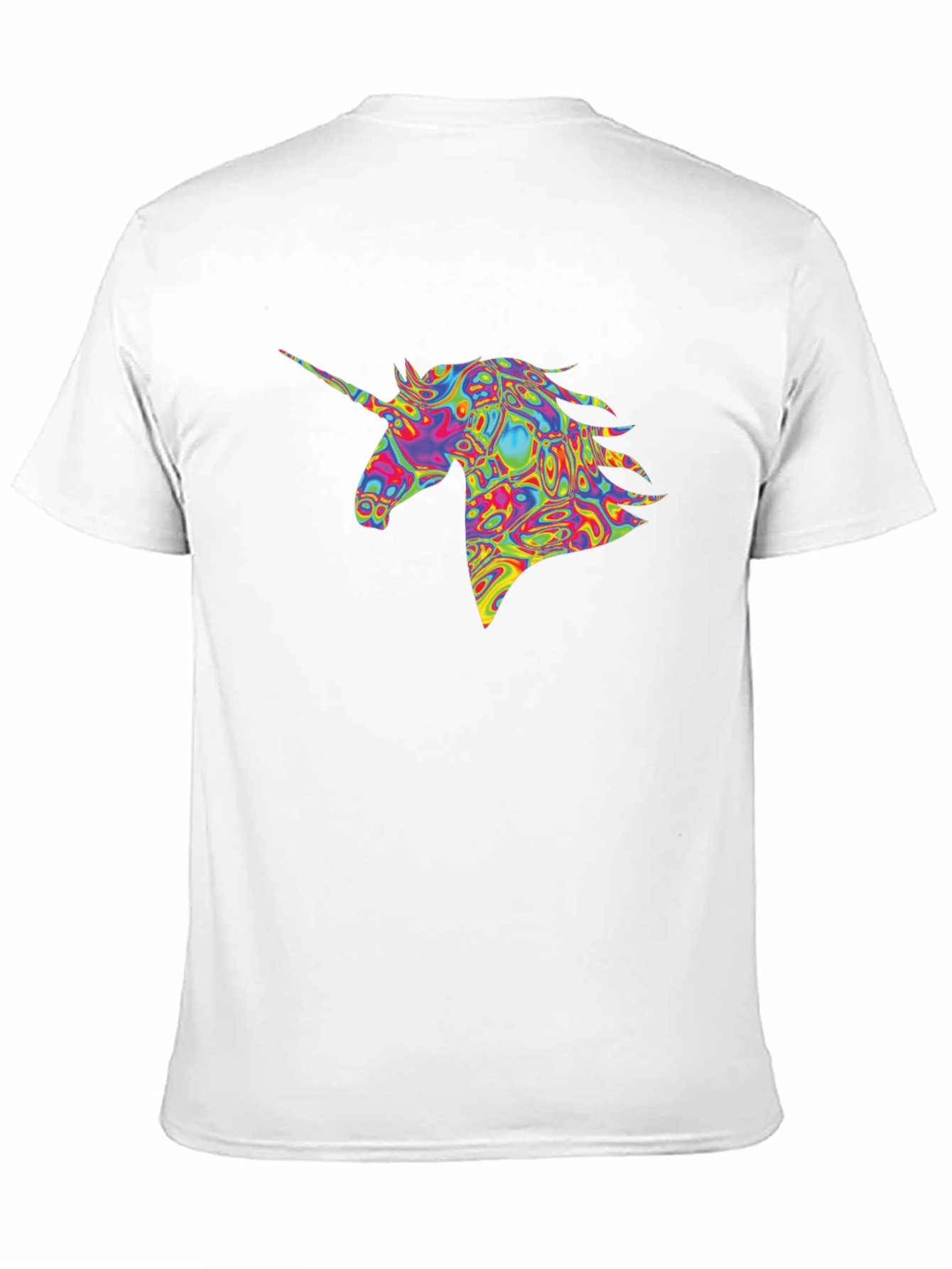 Psychedelic Unicorn Graphic Tee - Black