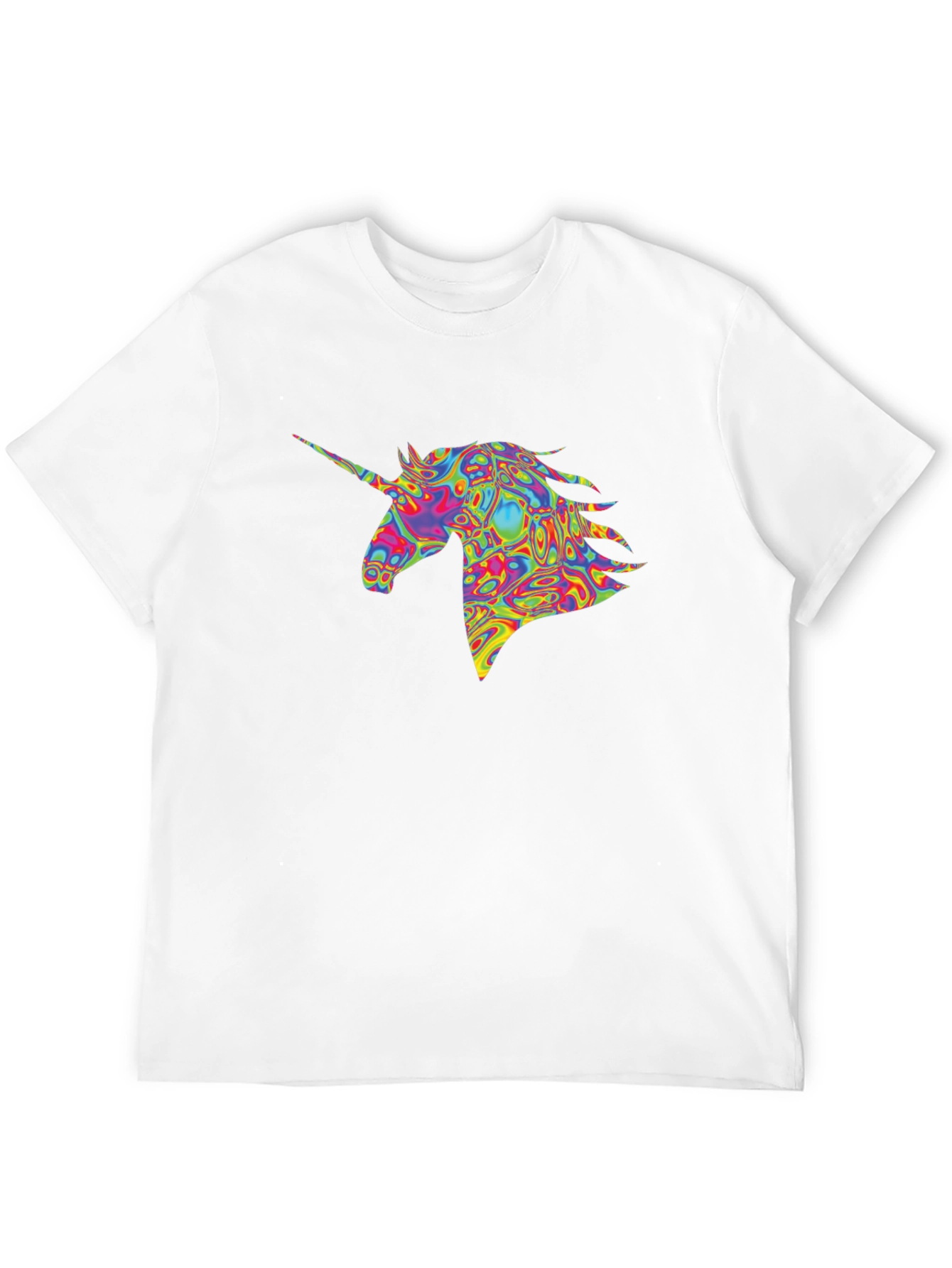 Psychedelic Unicorn Graphic Tee - Black