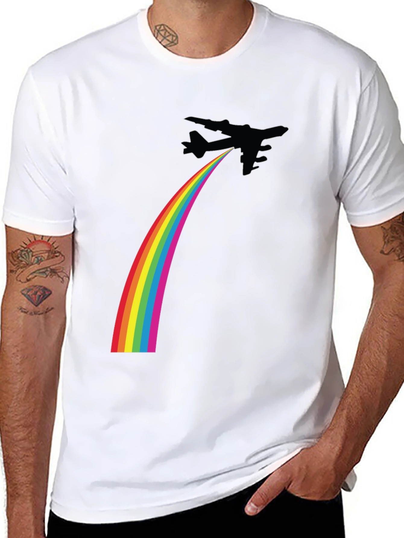 Rainbow Jet Black T-Shirt