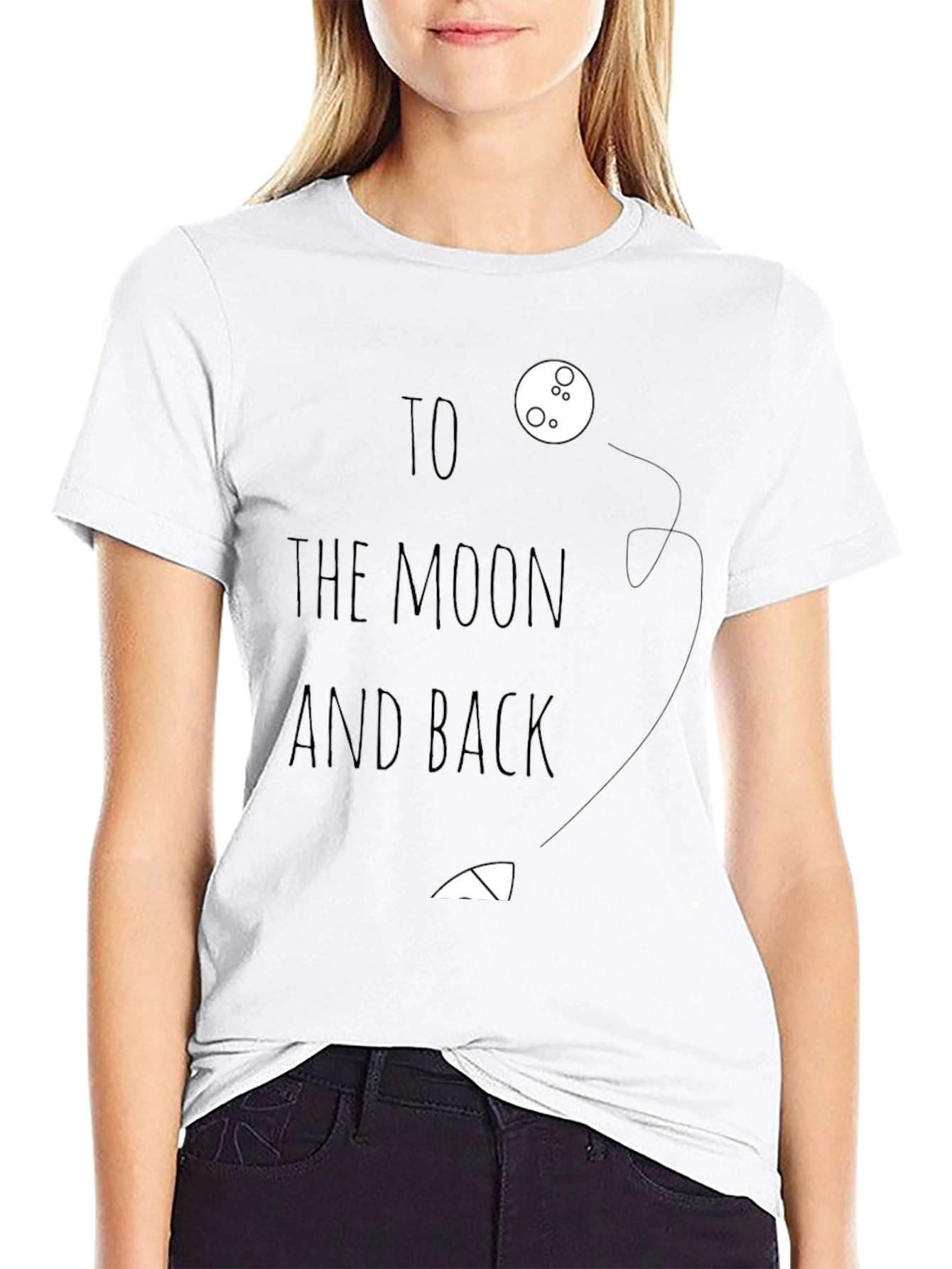 To the Moon and Back Graphic Tee - Black