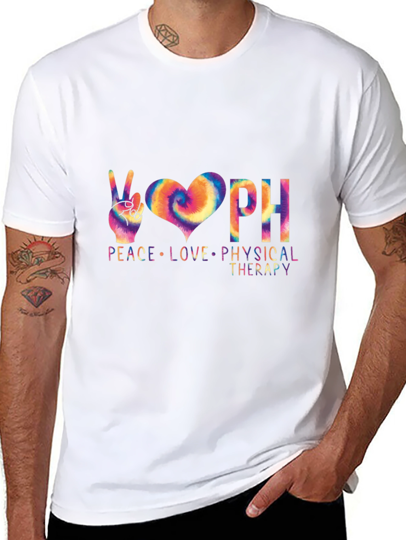 Peace Love Physical Therapy Black T-Shirt