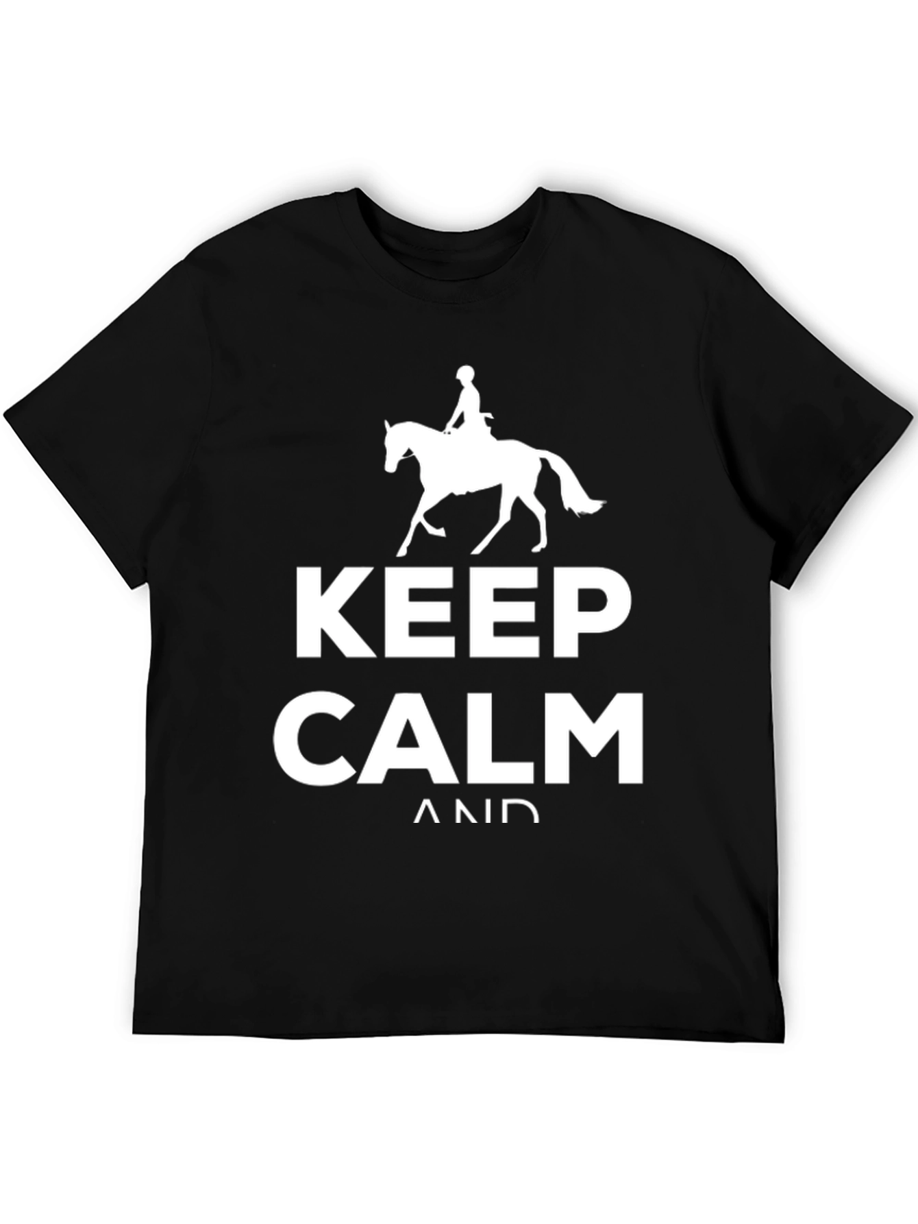 Keep Calm and Ride On Black T-Shirt