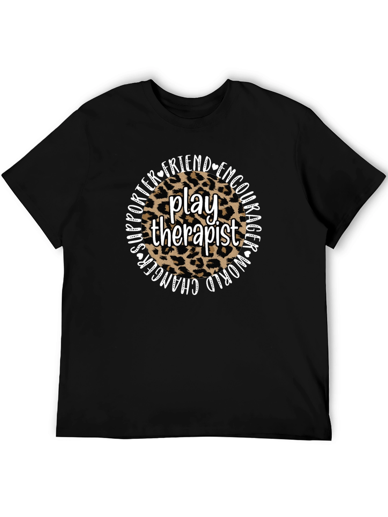 Play Therapist Leopard Print Graphic Tee