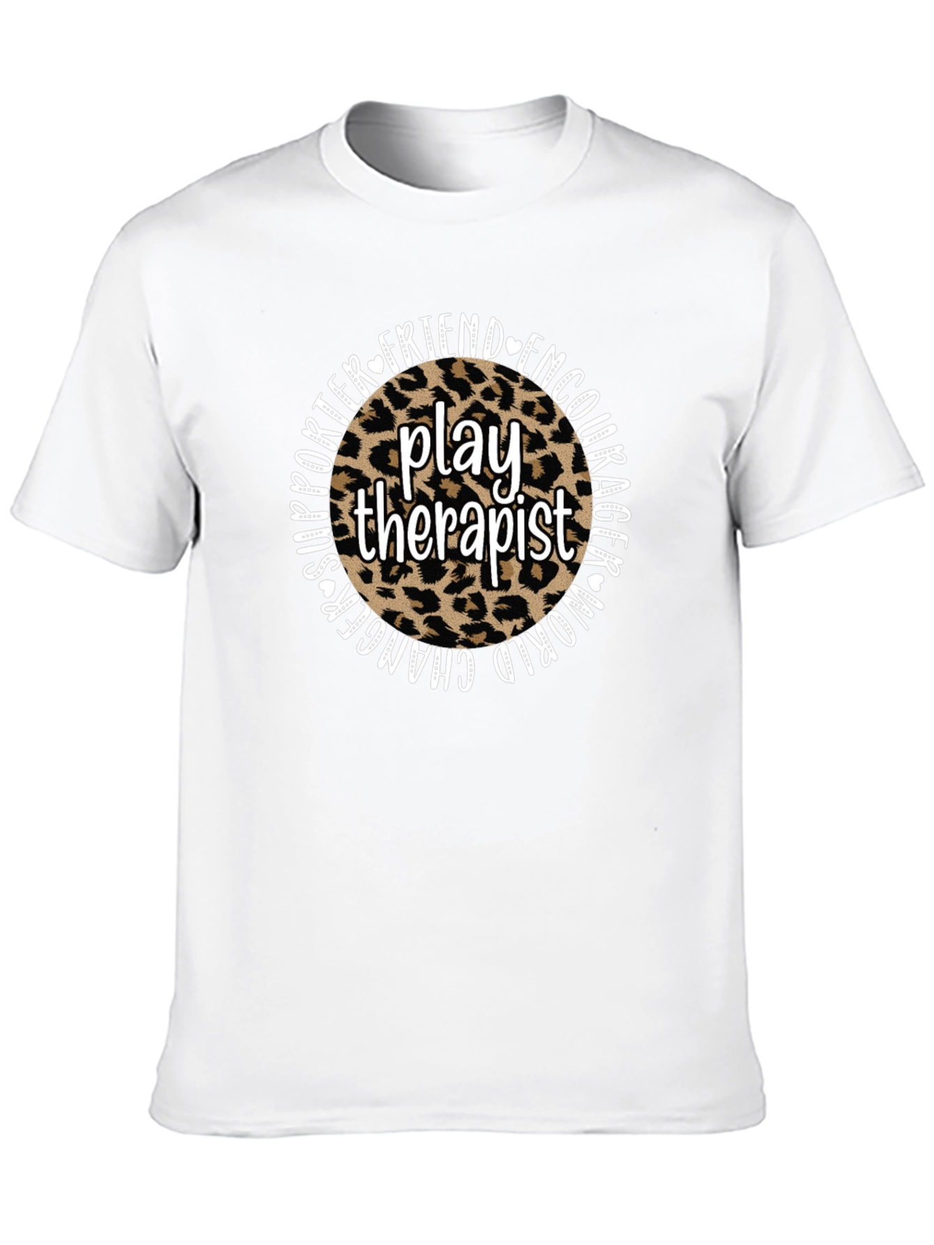Play Therapist Leopard Print Graphic Tee