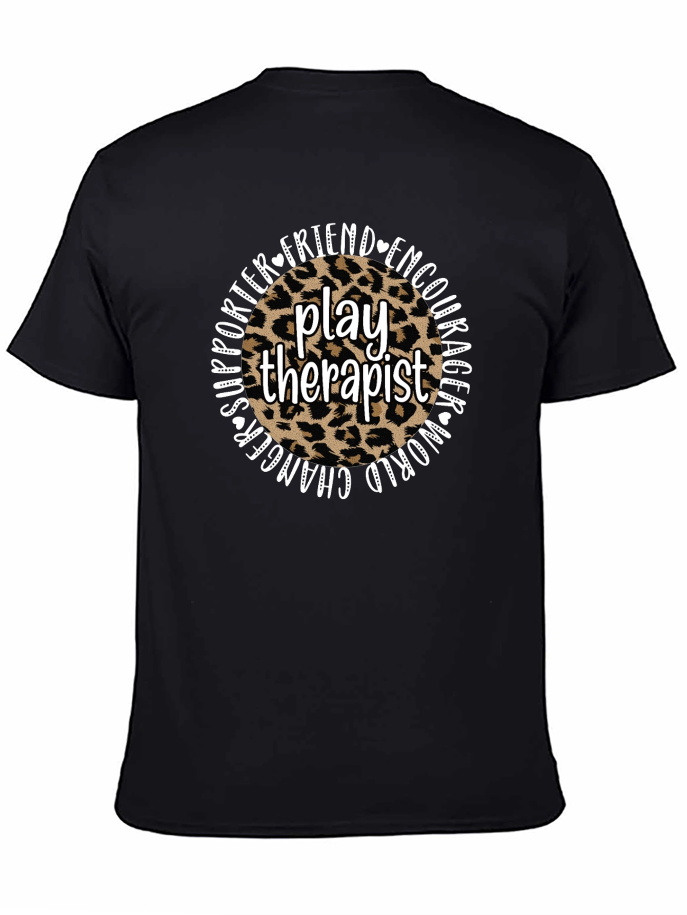 Play Therapist Leopard Print Graphic Tee