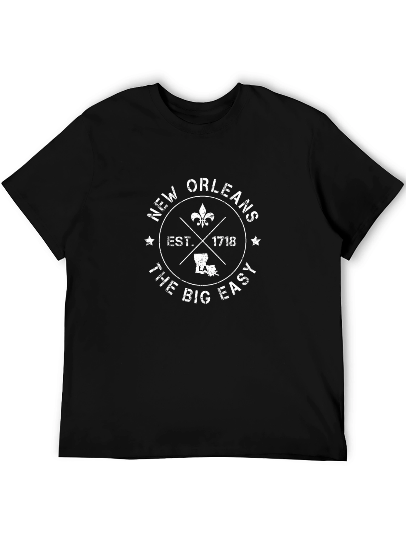 New Orleans Big Easy Black Graphic Tee