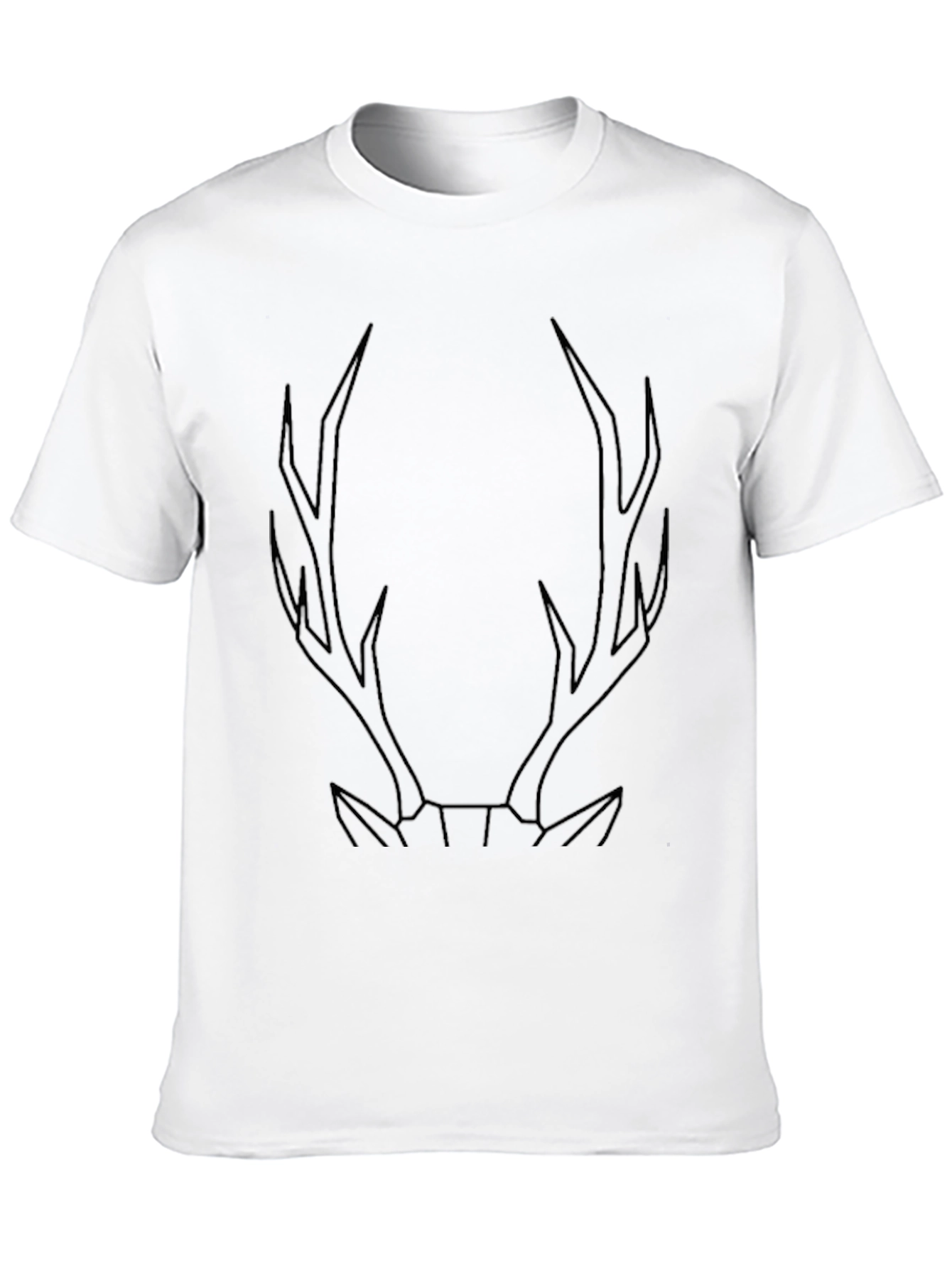 Minimalist Deer Antler Black Graphic Tee